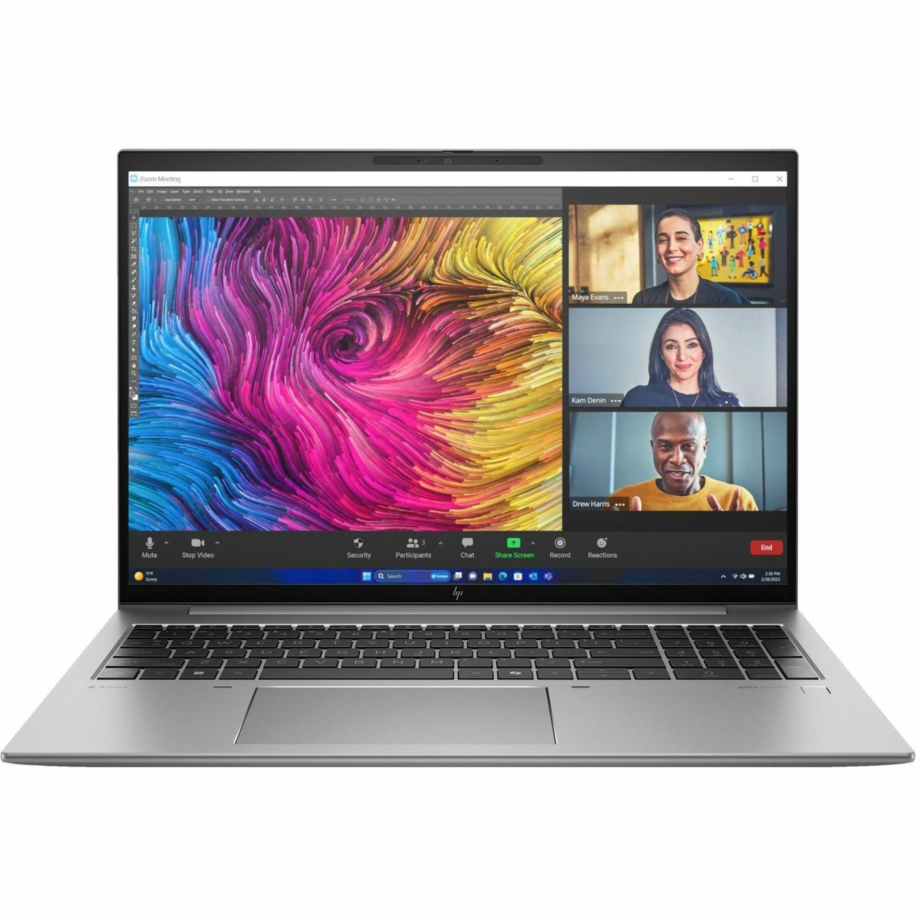 HP ZBook Firefly G11 16" Mobile Workstation - Intel Core Ultra 7 165U - 64 GB - Intel Chip - In-plane Switching (IPS) Technology - IEEE 802.11ax Wireless LAN Standard — front