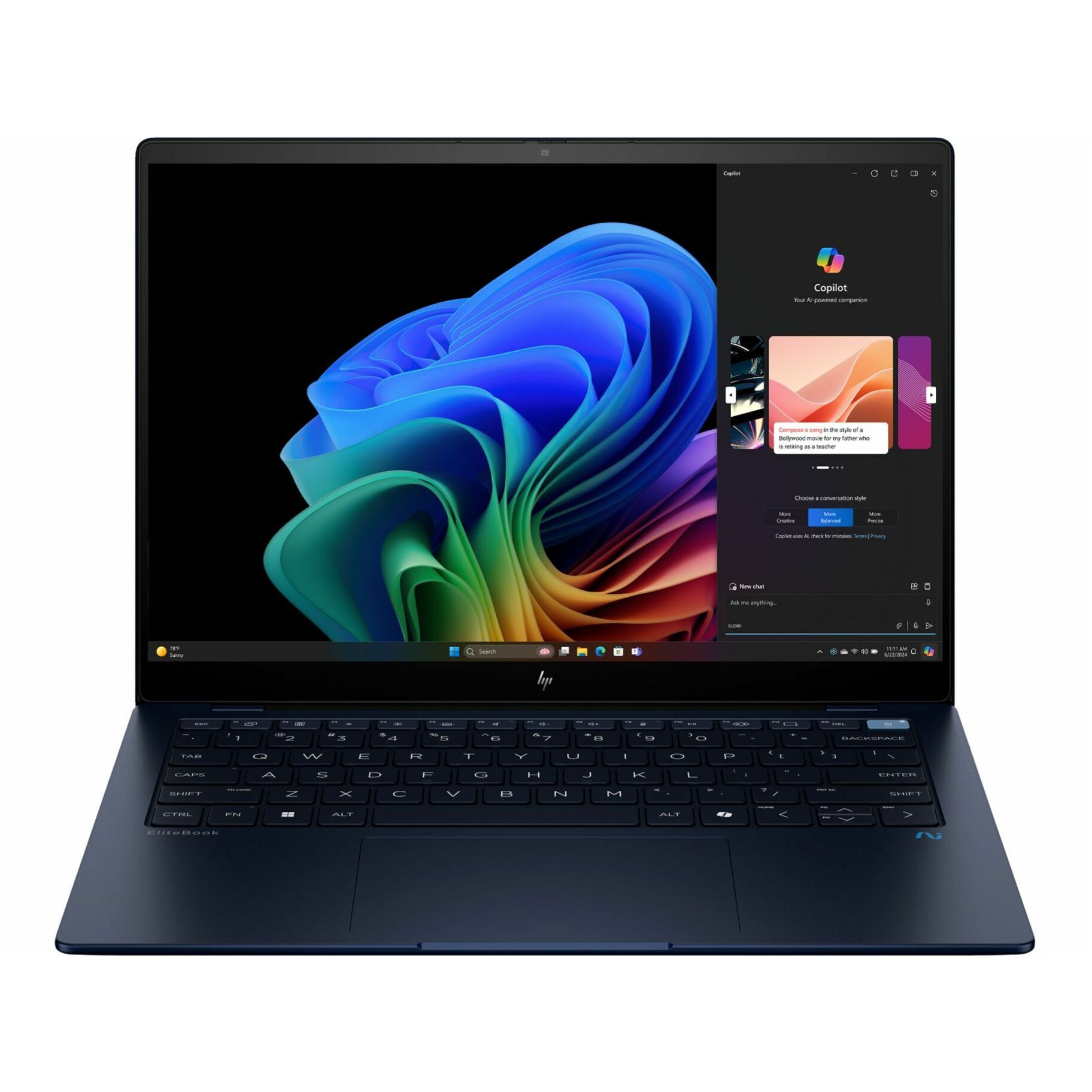 HP EliteBook Ultra G1q 14" Notebook - 2.2K - Qualcomm Snapdragon X Elite X1E-78-100 - 16 GB - 512 GB SSD - Qualcomm Chip - 2240 x 1400 - Front Camera/Webcam - IEEE 802.11ax Wireless LAN Standard