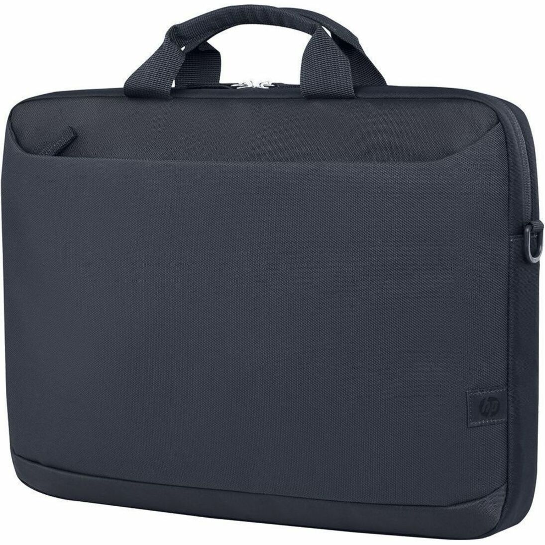 HP Everyday Carrying Case (Briefcase) for 14" to 14.1" Notebook - Odyssey Gray - Water Resistant, Bump Resistant, Scratch Resistant - 600D Polyester, Fabric, Expanded Polyethylene Foam (EPE), Plastic Body - Polyester Exterior Material - Shoulder Strap, Trolley Strap - 2.11 gal Volume Capacity — left