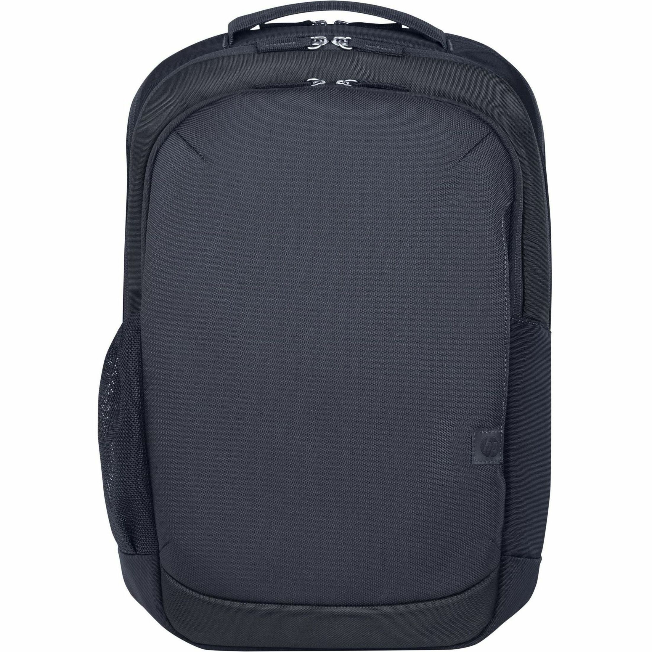 HP Everyday Carrying Case (Backpack) for 16" to 16.1" Notebook - Odyssey Gray - Water Resistant, Bump Resistant, Scratch Resistant - 600D Polyester, Fabric, Expanded Polyethylene Foam (EPE), Plastic Body - Polyester Exterior Material - Shoulder Strap, Trolley Strap - 17.3" Height x 12.2" Width x 6.1" Depth - 5.55 gal Volume Capacity — frontmaximum