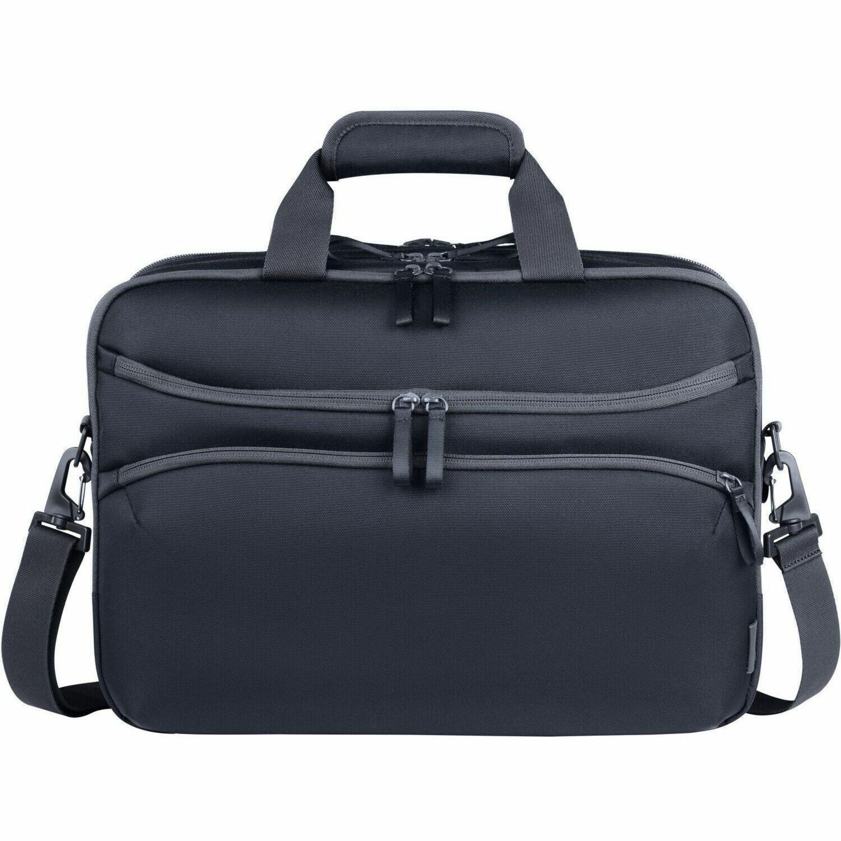 HP Travel Plus Carrying Case for 16" Notebook - Graphite Blue - Water Resistant, Bump Resistant, RFID Resistant, Puncture Resistant Zipper - Expanded Polyethylene Foam (EPE), Polyester, Plastic Body - Polyester Exterior Material - Checkpoint Friendly - Shoulder Strap, Trolley Strap - 5.81 gal Volume Capacity — front
