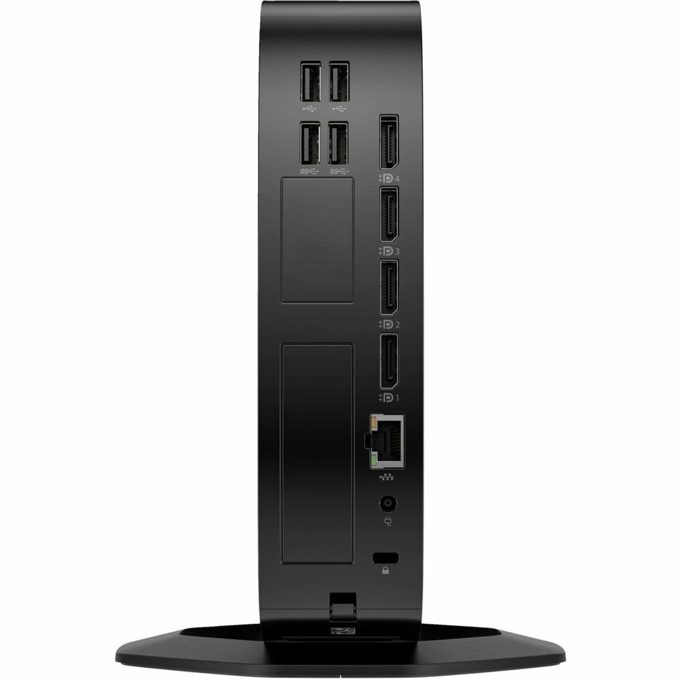 HP Elite t755 Thin Client Ryzen Embedded V2546 Hexa-core (6 Core) 3 GHz - TAA Compliant - AMD Chip - 16 GB RAM DDR4 SDRAM - DDR4-3200/PC4-25600 - 256 GB SSD - Gigabit Ethernet - IGEL OS - DisplayPort - Network (RJ-45) - 7 Total USB Port(s) - 2 USB 2.0 Port(s) - USB Type-C - 90 W — rear