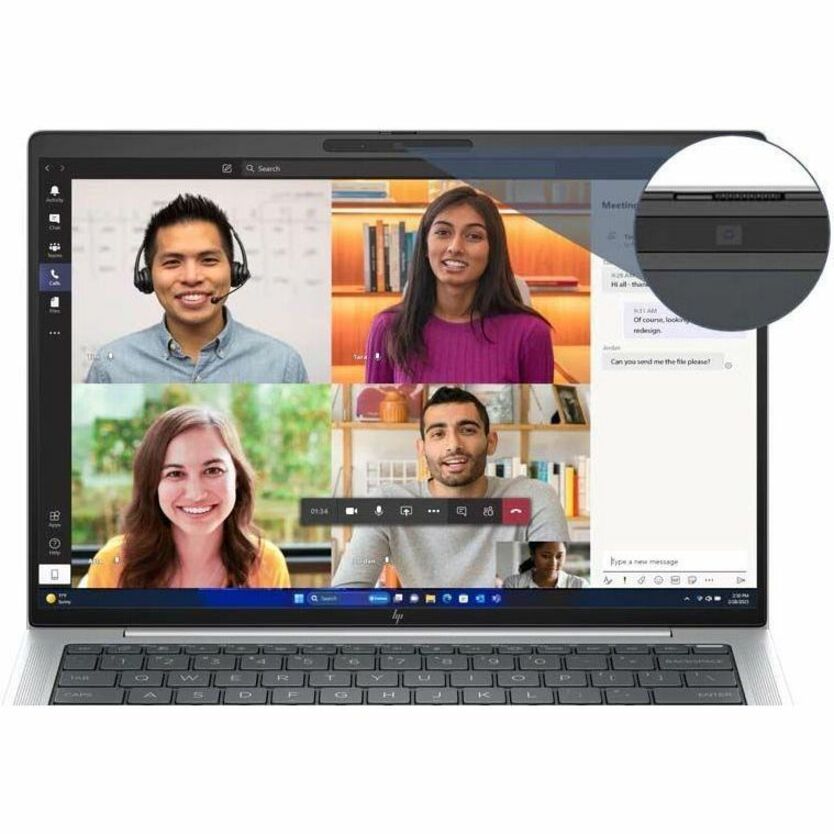 HP Elite x360 830 G11 13.3" Touchscreen Convertible 2 in 1 Notebook - WUXGA - 60 Hz - Intel Core Ultra 5 135U - vPro Technology - 16 GB - 256 GB SSD - Intel Chip - LTE - 1920 x 1200 - Windows 11 Pro - Intel - In-plane Switching (IPS) Technology, BrightView - Front Camera/Webcam - 16.50 Hours Battery Run Time - 5G - IEEE 802.11ax Wireless LAN Standard — alternate image10