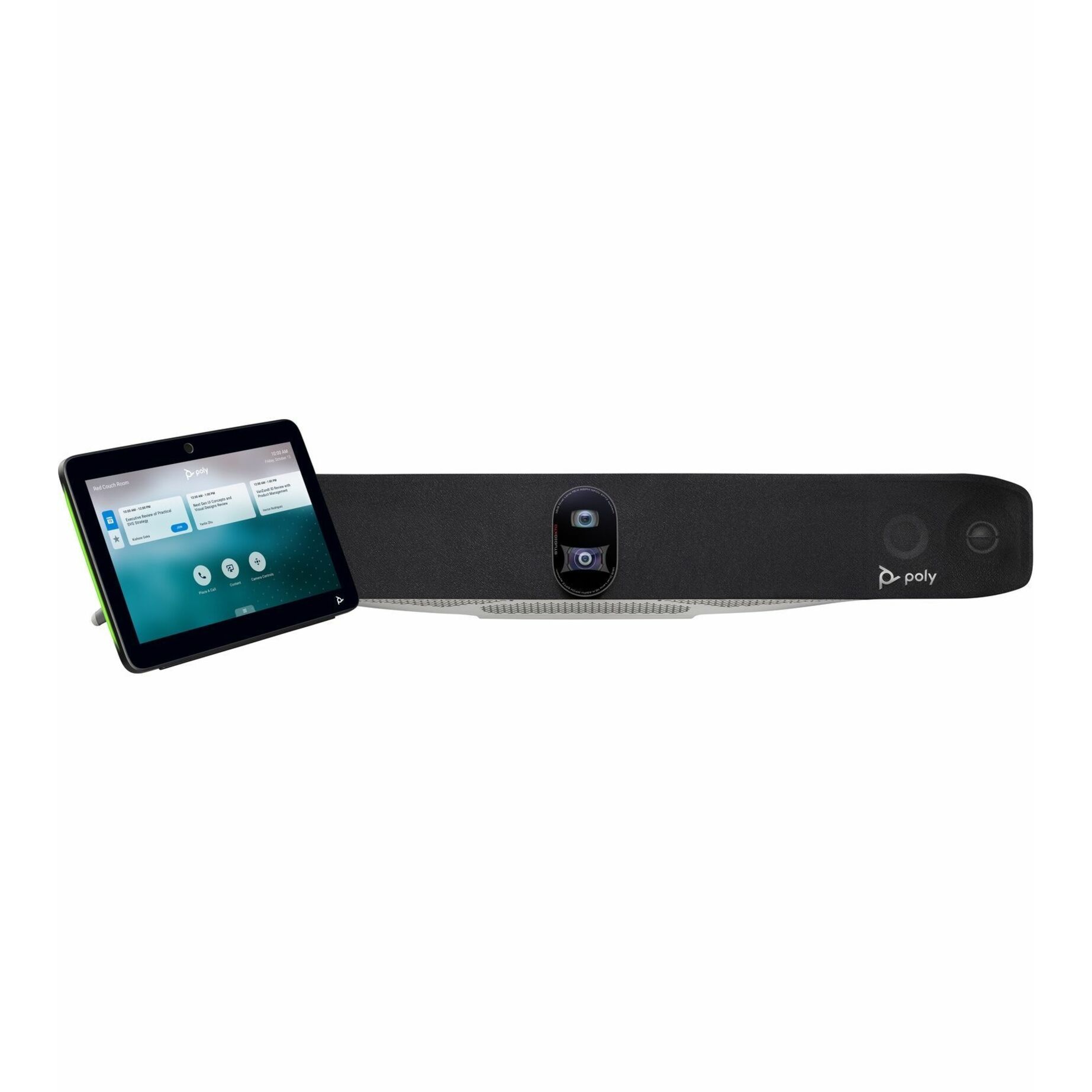 Poly Studio X70 All-In-One Video Bar with TC10 Controller Kit No Radio GSA/TAA - For Video Conferencing, Meeting Space - Large Room Size Supported - 3840 x 2160 Video (Live) - 3840 x 2160 Video (Content) - H.235.6, H.323, SIP - 4K UHD - 4K UHD - 30 fps - H.264 High Profile, H.264 AVC, H.265 - G.719, G.722.1C, G.722, G.722.1, G.711, G.728, G.729a - 2 x Network (RJ-45) - 1 x HDMI In - 2 x HDMI Out - Audio Line In - Audio Line Out - USB - Gigabit Ethernet - Wall Mountable - TAA Compliant