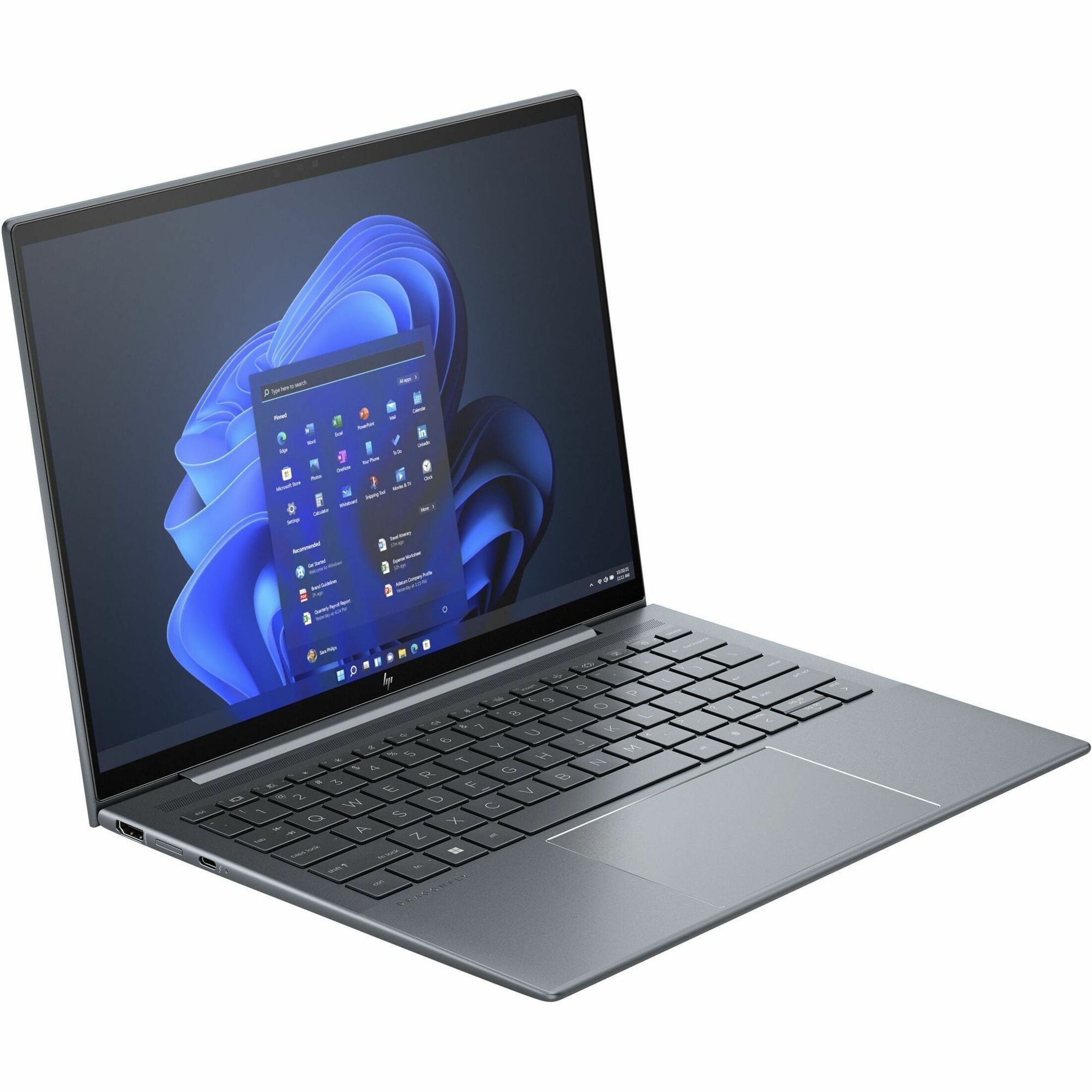 HP Dragonfly G4 13.5" Clamshell Notebook - WUXGA+ - Intel Core i7 13th Gen i7-1365U - vPro Technology - 32 GB - 1 TB SSD - Slate Blue - Intel Chip - 1920 x 1280 - Windows 11 Pro - Intel Iris Xe Graphics - In-plane Switching (IPS) Technology, Sure View - Front Camera/Webcam - 20.75 Hours Battery Run Time - IEEE 802.11ax Wireless LAN Standard — alternate image2