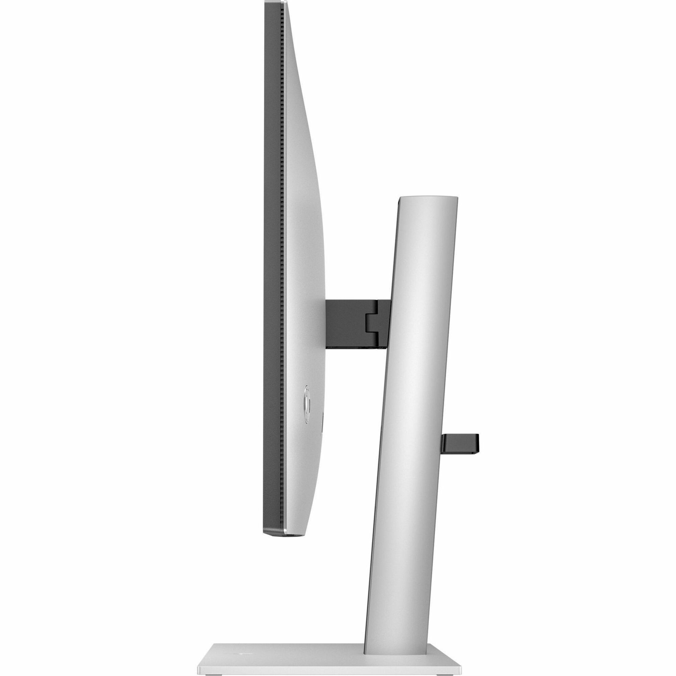 HP 727pq 27" Class WQHD LED Monitor - 16:9 - Natural Silver - 27" Viewable - In-plane Switching (IPS) Black Technology - Edge LED Backlight - 2560 x 1440 - FreeSync Premium - 400 Nit - 5 ms - 120 Hz Refresh Rate - Swivel, Height, Pivot, Tilt - USB Type-C - HDMI - DisplayPort - VESA Mount Compatible - USB Hub — left