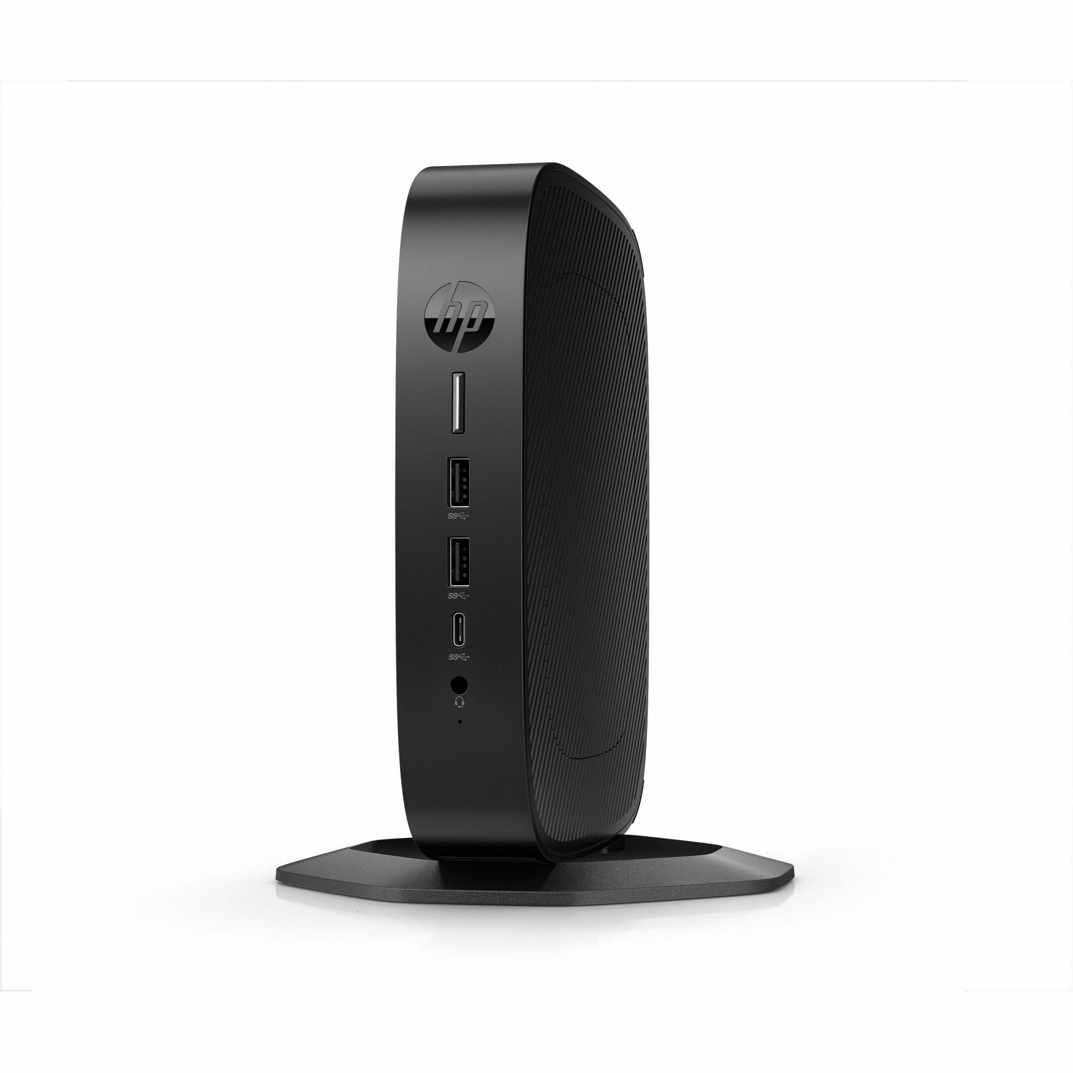 HP Elite t655 Thin Client Ryzen R2314 Quad-core (4 Core) 2.10 GHz - TAA Compliant - AMD Chip - 16 GB RAM DDR4 SDRAM - DDR4-3200/PC4-25600 - 256 GB SSD - Gigabit Ethernet - Windows 10 IoT Enterprise - DisplayPort - Network (RJ-45) - 7 Total USB Port(s) - 2 USB 2.0 Port(s) - USB Type-C - 45 W — alternate image2