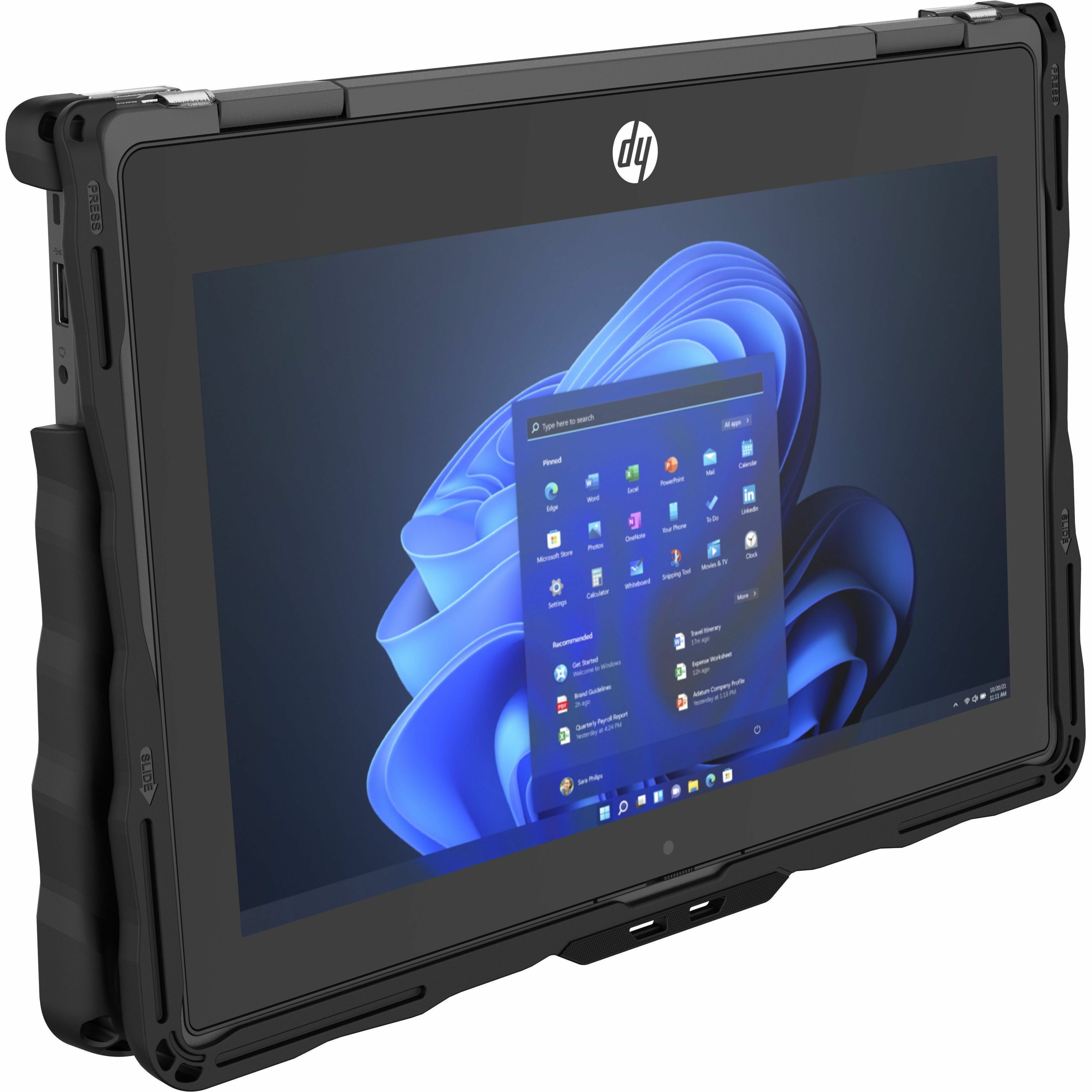 Gumdrop DropTech for HP Pro x360 Fortis 11" G9/G10/G11 - For HP Pro x360 - Black, Transparent - Shock Absorbing, Drop Resistant, Shock Resistant, Bump Resistant - Thermoplastic Polyurethane (TPU), Polycarbonate, Thermoplastic Polyurethane (TPU) Rubber - Rugged — alternate image1