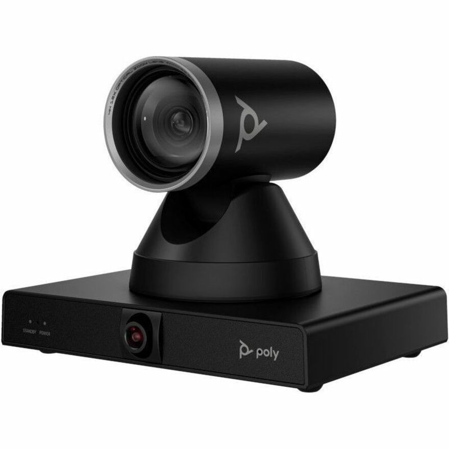 Poly Studio E60 Video Conferencing Camera - 16 Megapixel - 30 fps - Black - USB Type B - 4K - 3840 x 2160 Video - Auto-focus - 78° Angle - Microphone - Network (RJ-45) - For Video Conferencing System - Android, Windows - Yes - Motion Tracking, PTZ — leftmaximum