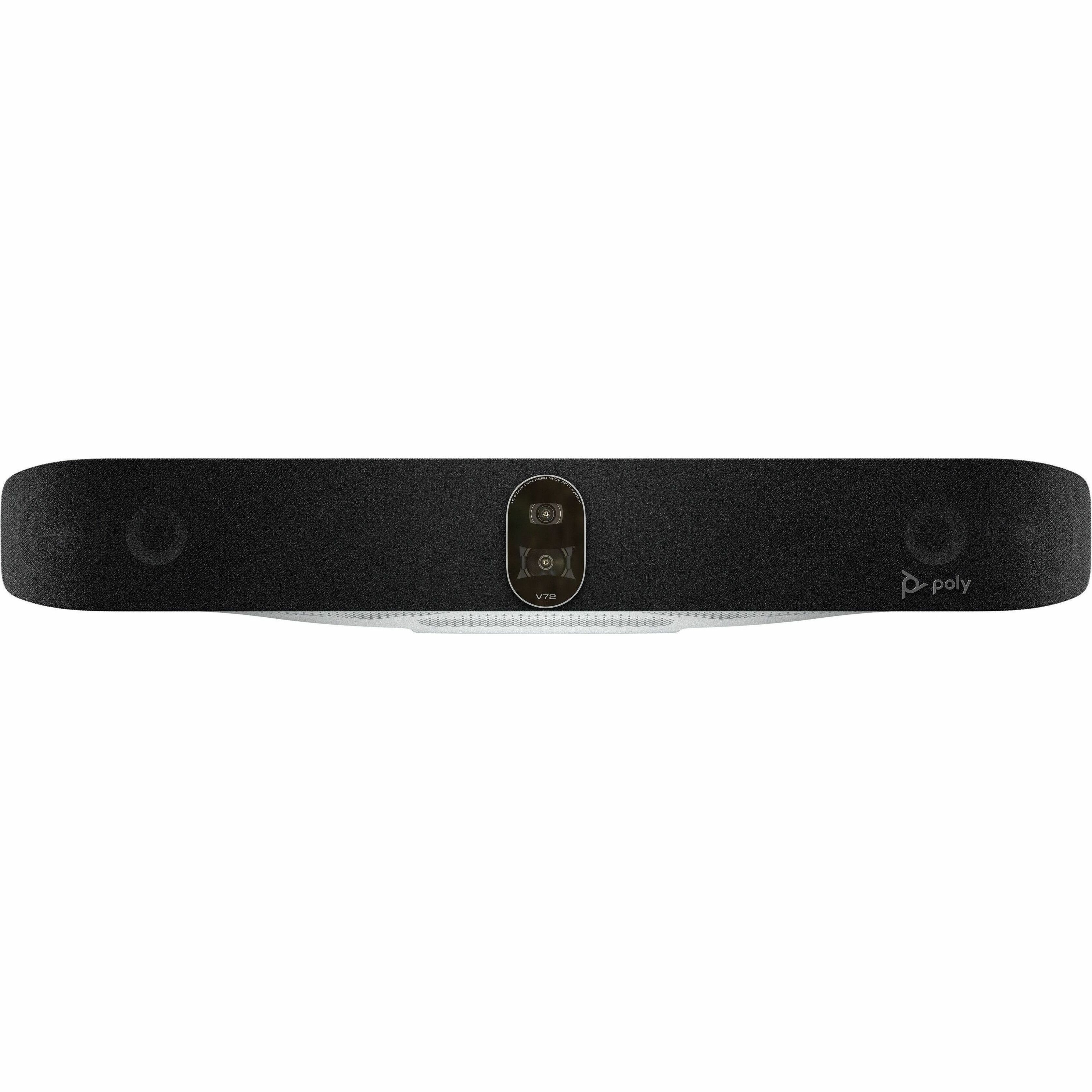 Poly Studio V72 Video Conferencing Camera - 20 Megapixel - USB Type C - TAA Compliant - 4K - 3840 x 2160 Video - 120° Angle - Wall - Network (RJ-45) - AI-powered — frontmaximum