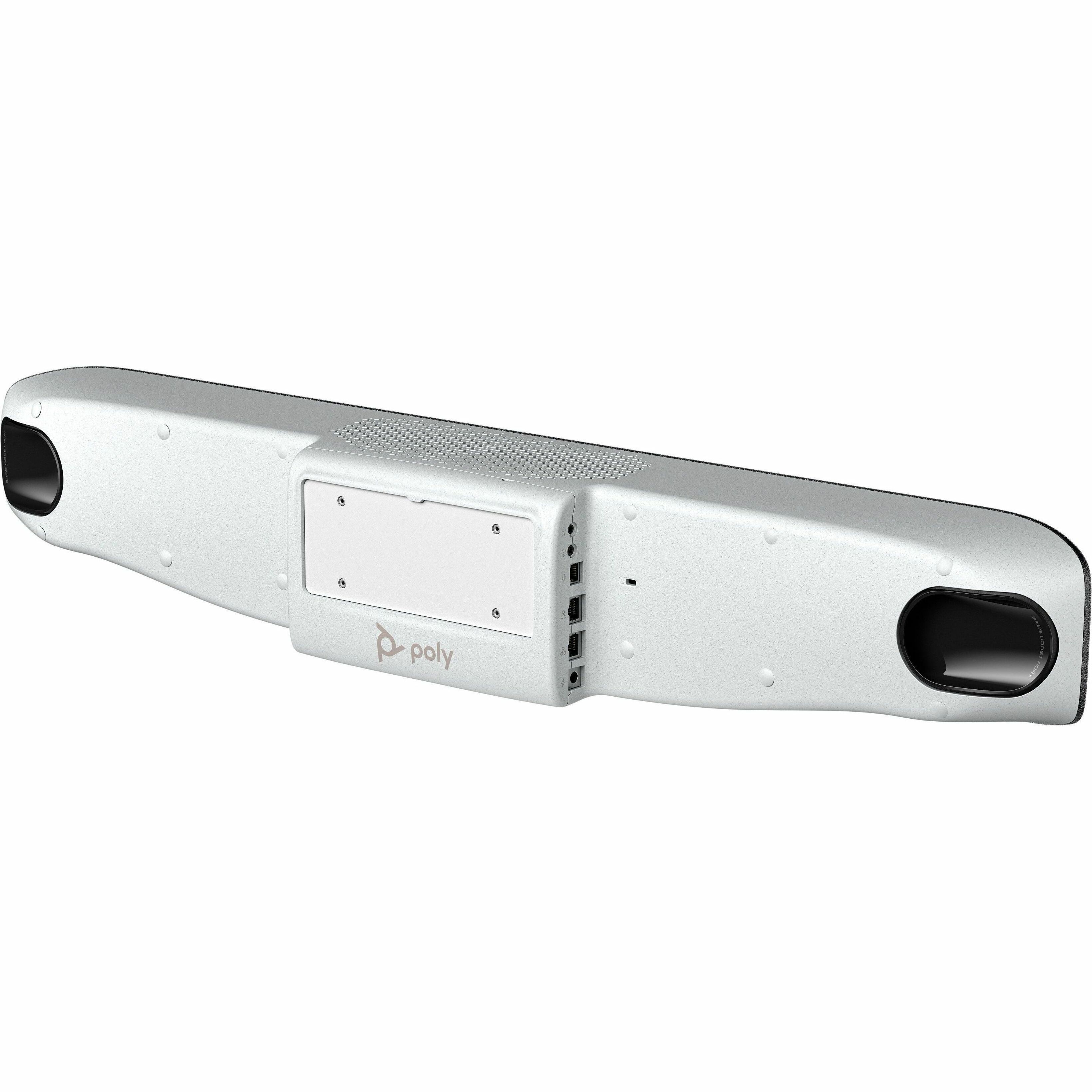 Poly Studio X72 All-In-One Video Bar No Radio TAA - For Meeting Room, Video Conferencing - Large Room Size Supported - 3840 x 2160 Video (Live) - H.323, SIP, H.235.6 - 4K UHD - 30 fps - H.264 AVC, H.264 High Profile, H.265 - Siren 22, G.719, Siren 14, G.722.1C, G.722, G.722.1, G.711, G.728, G.729a - 1 x HDMI In - 2 x HDMI Out - USB - Gigabit Ethernet - Wireless LAN - Wall Mountable - TAA Compliant — alternate image4