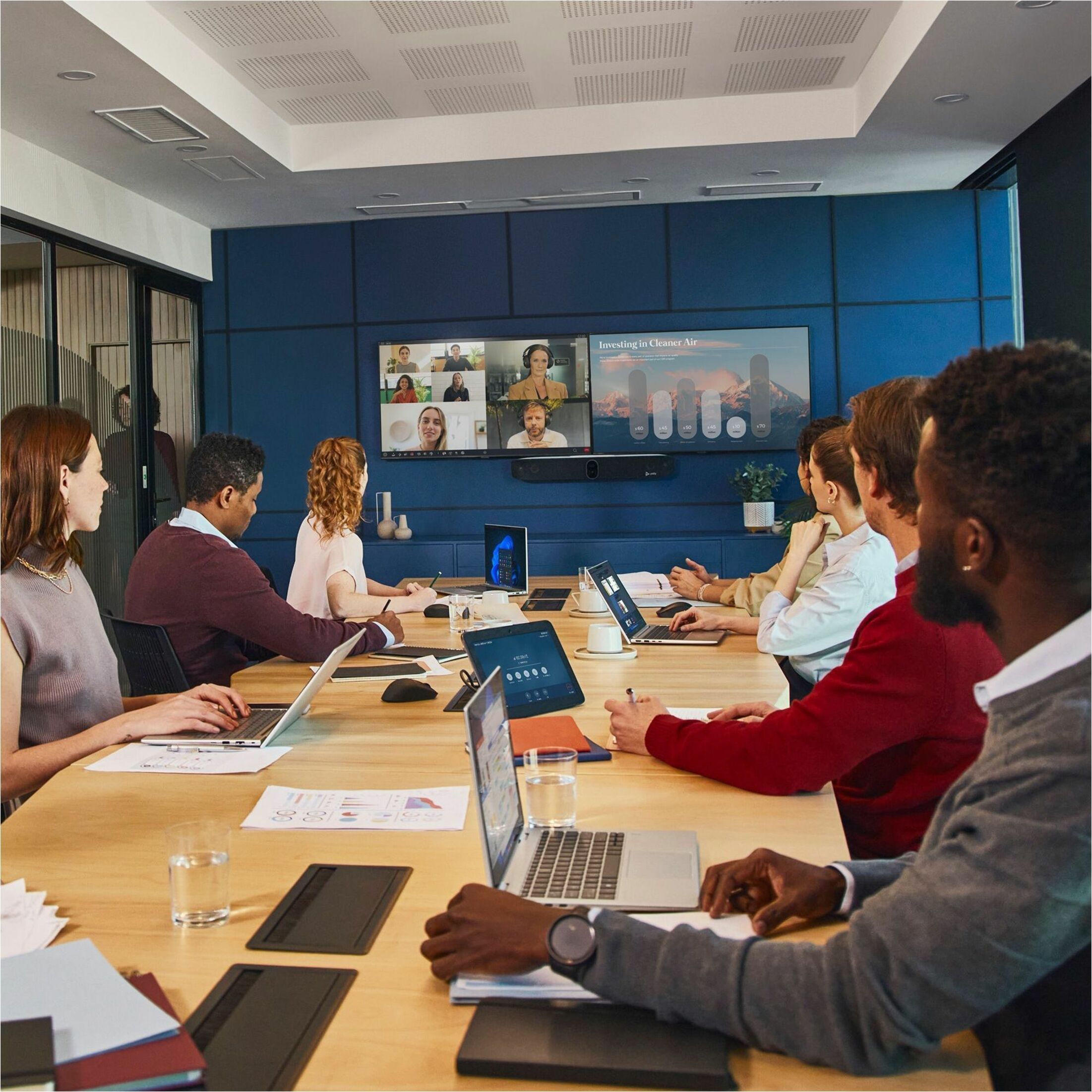 Poly Studio X72 All-In-One Video Bar No Radio TAA JITC - For Video Conferencing - TAA Compliant — alternate image6
