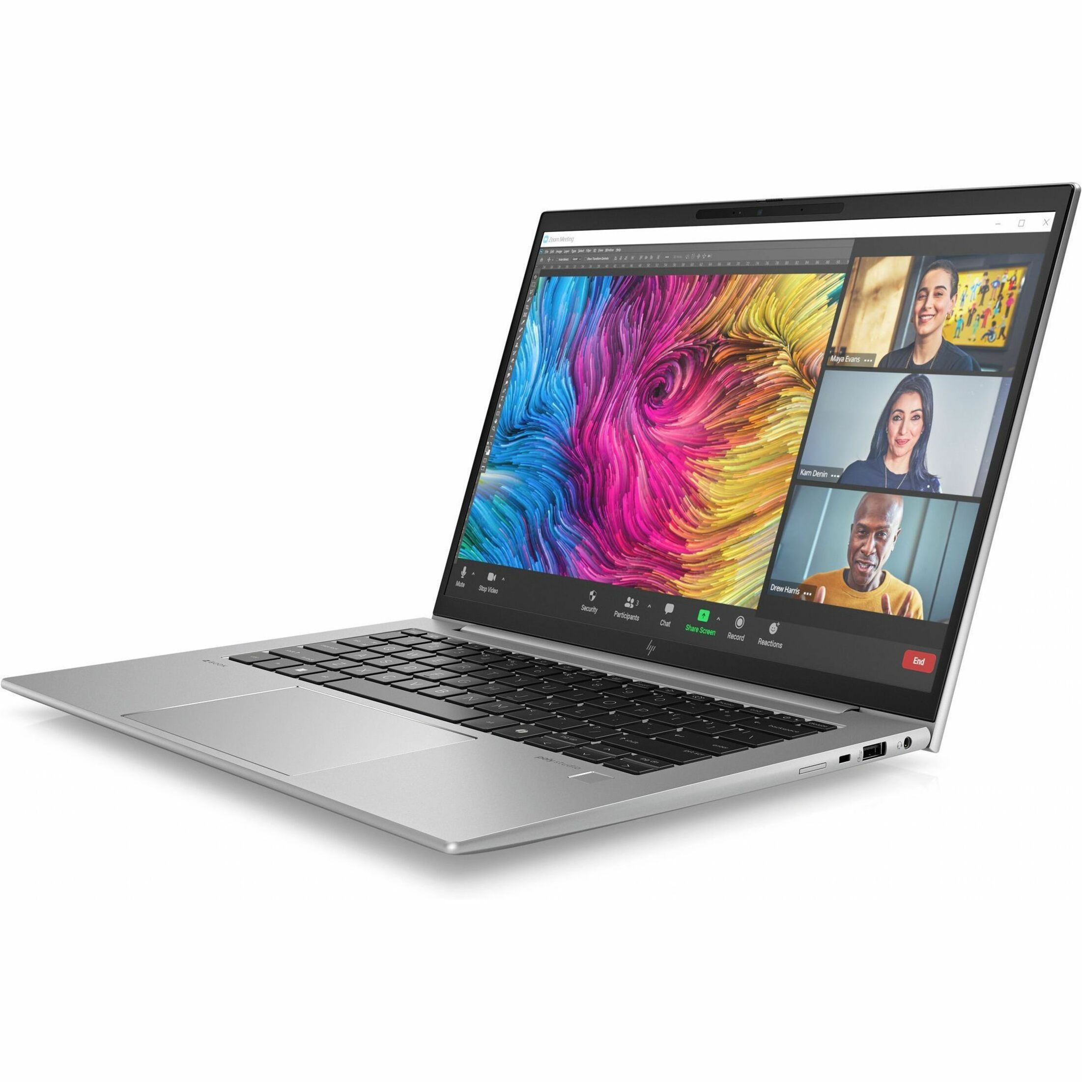 HP ZBook Firefly G11 14" Touchscreen Mobile Workstation - WUXGA - 60 Hz - Intel Core Ultra 5 135H - vPro Technology - 32 GB - 512 GB SSD - Intel Chip - 1920 x 1200 - Windows 11 Pro - NVIDIA RTX A500 with 4 GB, Intel Arc Graphics - In-plane Switching (IPS) Technology - Front Camera/Webcam - 9.75 Hours Battery Run Time - IEEE 802.11ax Wireless LAN Standard — alternate image2