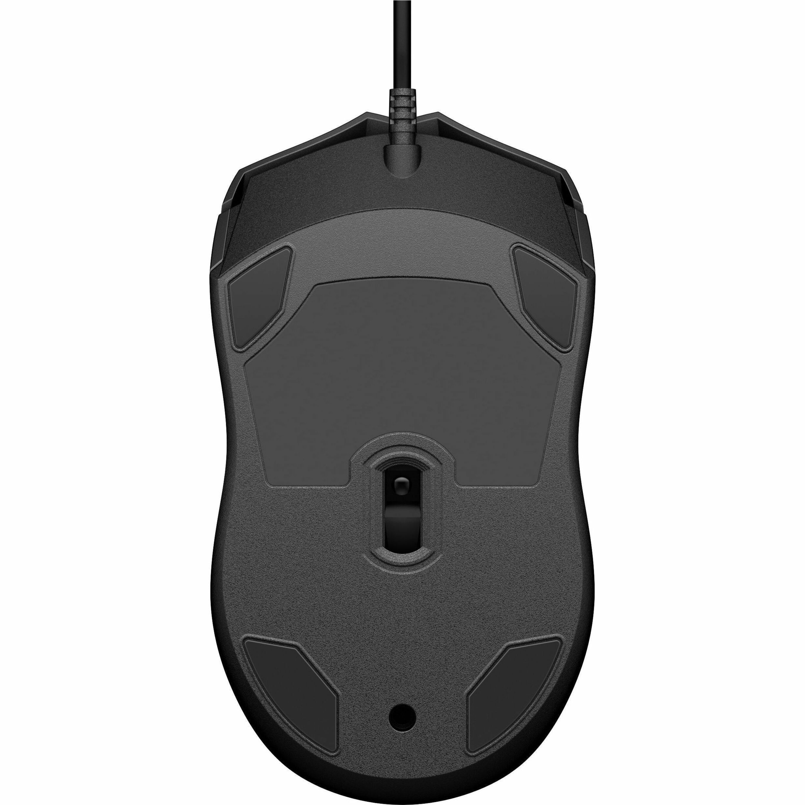 HP Wired Mouse 100 - Optical - Cable - Black - USB Type A - 1600 dpi - Scroll Wheel - 3 Button(s) - Symmetrical — bottom