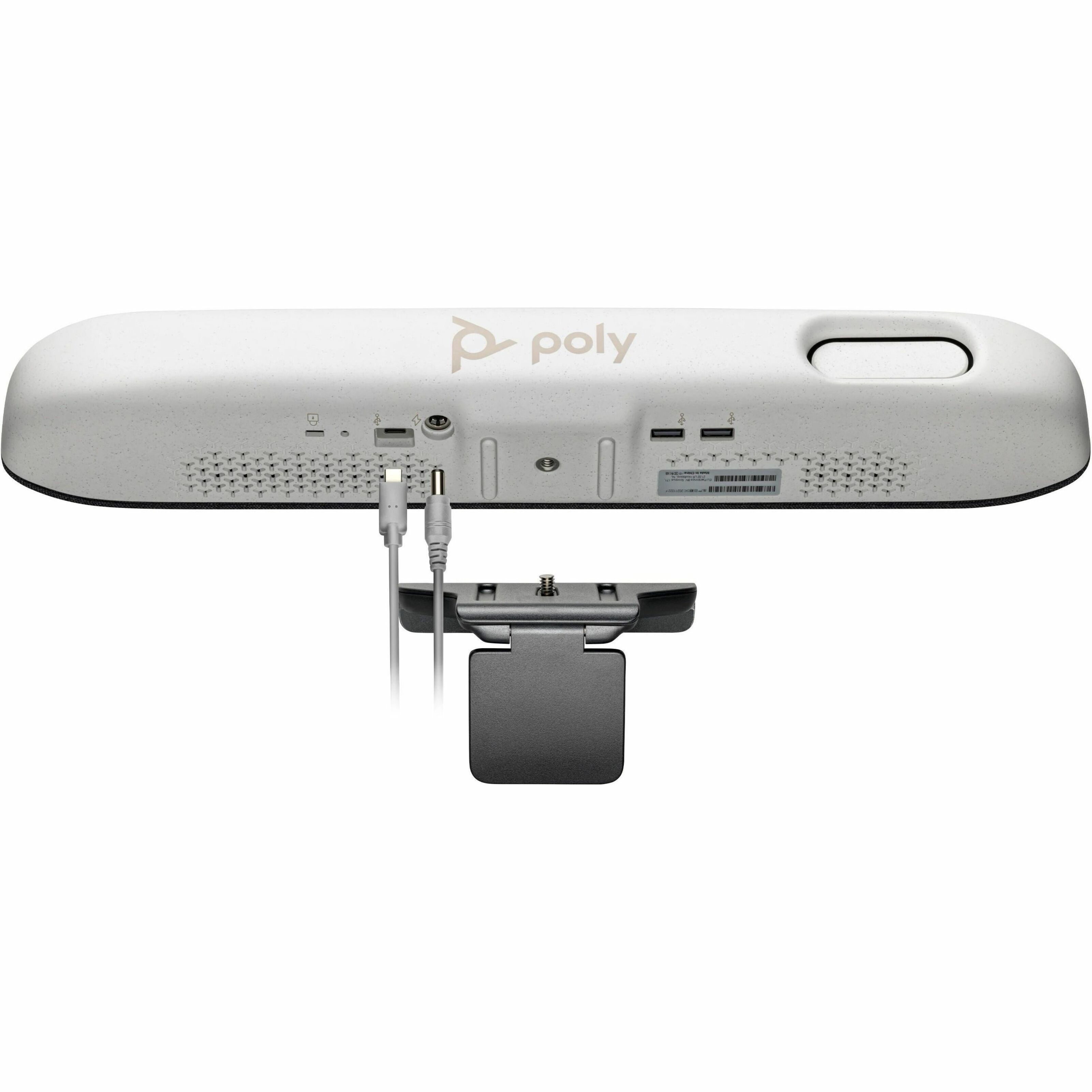 Poly Studio R30 USB Video Bar No Radio GSA/TAA JITC - For Meeting Room, Boardroom, Video Conferencing - Small Room Size Supported - 4096 x 2160 Video (Live) - 4K - USB - TAA Compliant — alternate image4