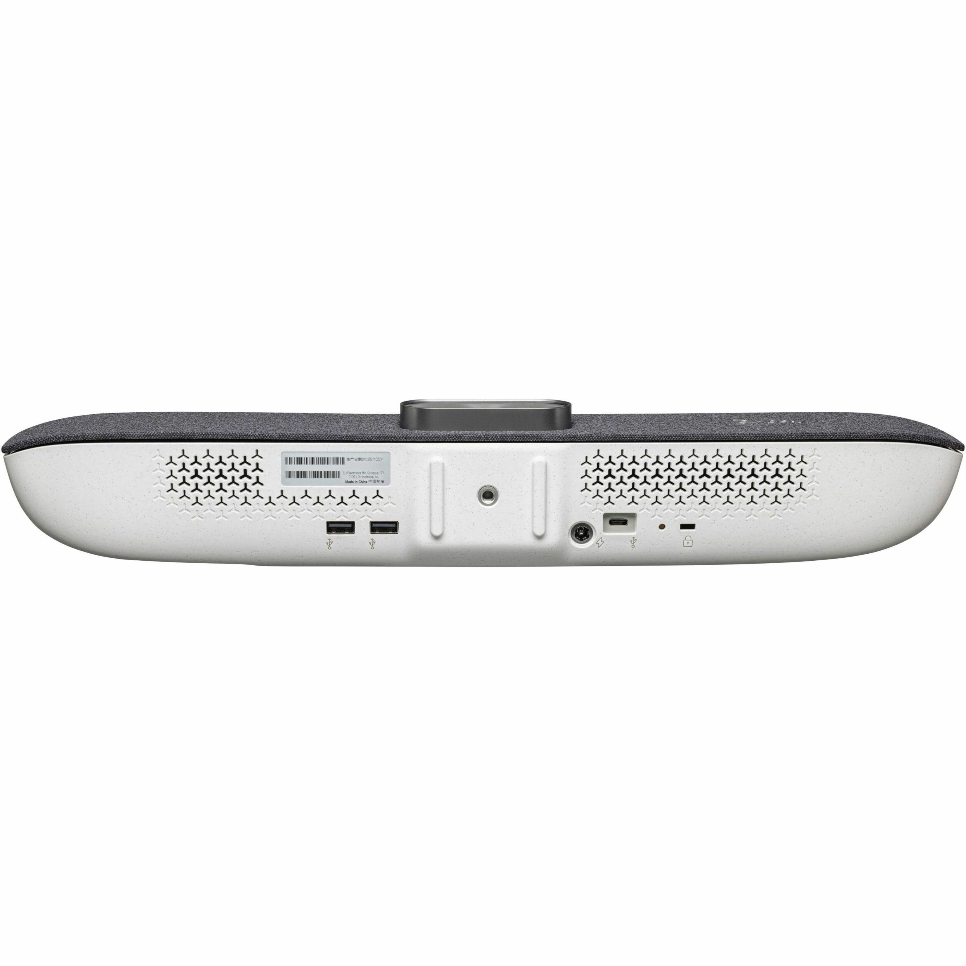 Poly Studio R30 USB Video Bar No Radio GSA/TAA - For Video Conferencing, Audio Conferencing, Meeting Room, Boardroom, Presentation - Small Room Size Supported - 3840 x 2160 Video (Live) - 4K UHD - USB - Wireless LAN - Internal Speaker(s) - TAA Compliant — alternate image2