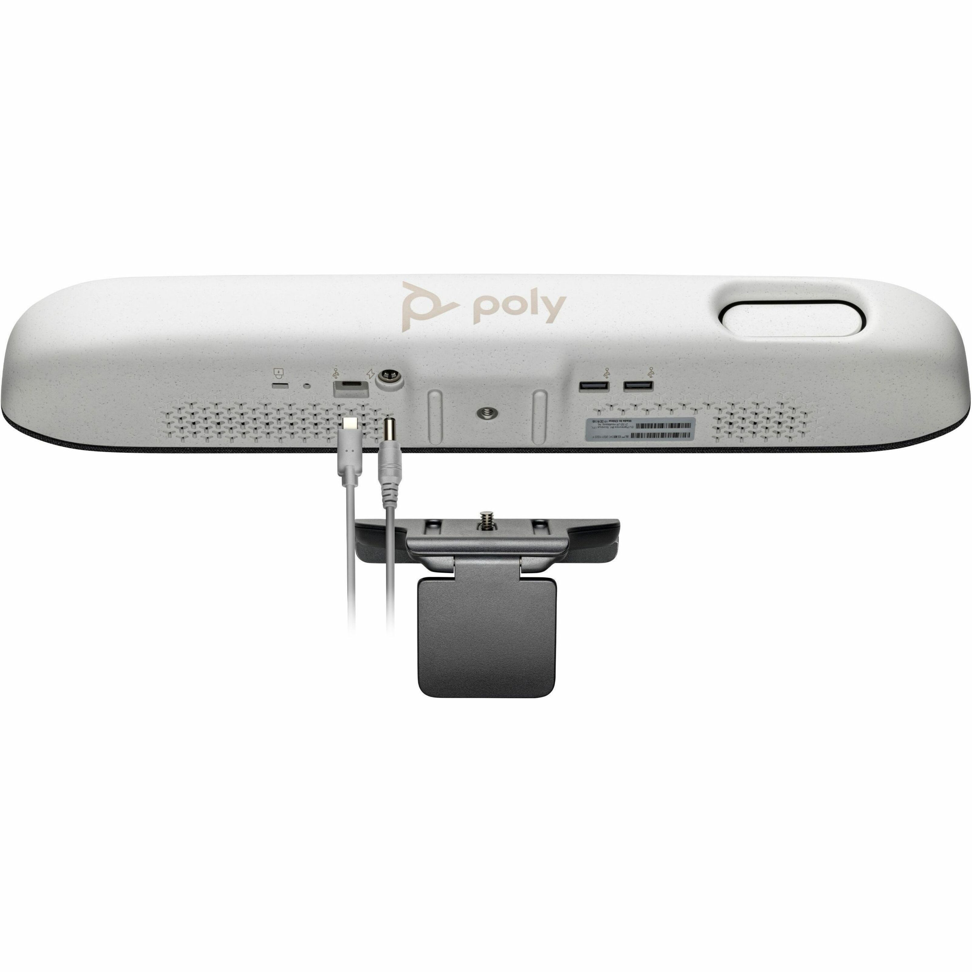 Poly Studio R30 USB Video Bar No Radio GSA/TAA - For Video Conferencing, Audio Conferencing, Meeting Room, Boardroom, Presentation - Small Room Size Supported - 3840 x 2160 Video (Live) - 4K UHD - USB - Wireless LAN - Internal Speaker(s) - TAA Compliant — alternate image5