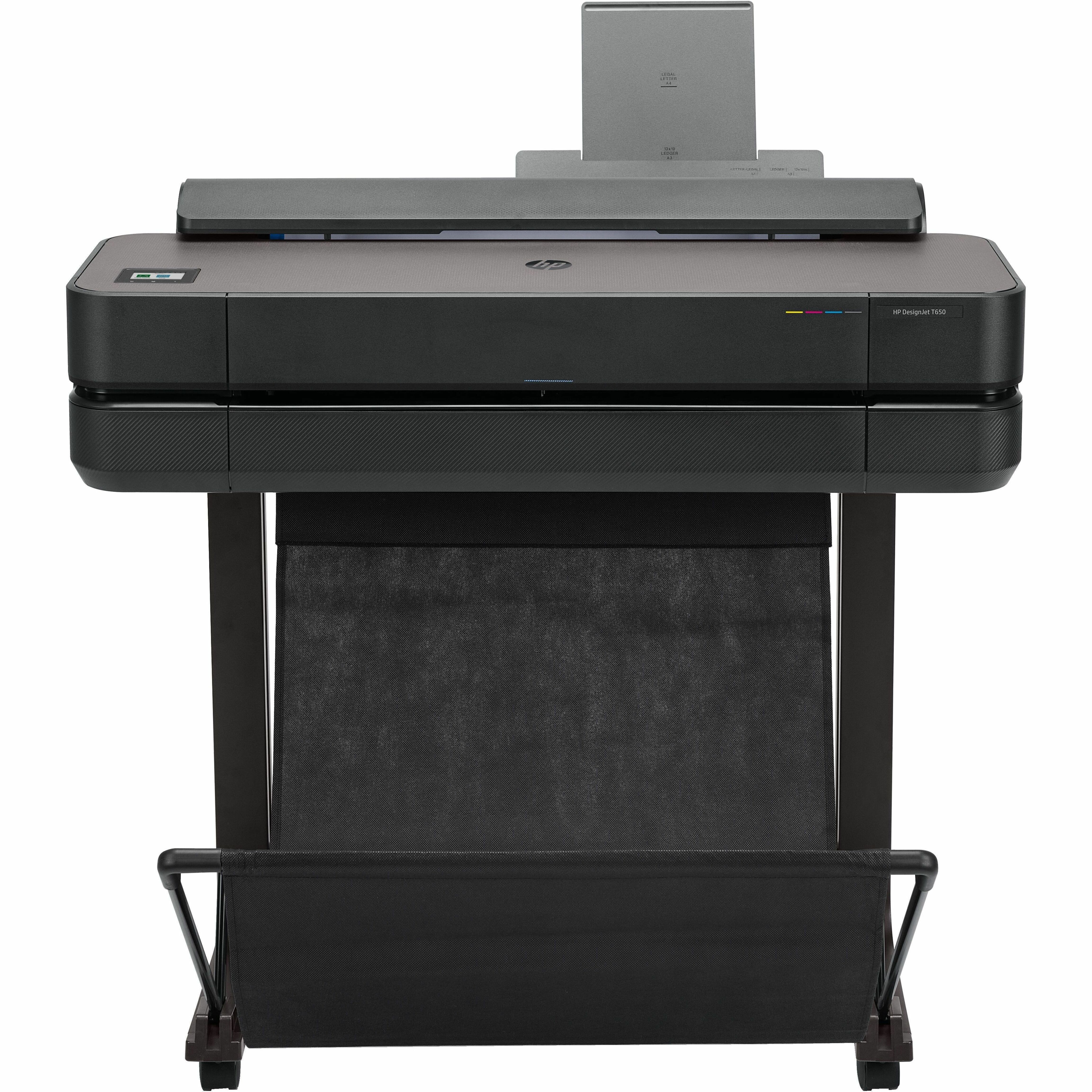 HP Designjet T650 A0 Inkjet Large Format Printer - Includes Printer - 24" Print Width - Color - 25 Second Color Speed - 2400 x 1200 dpi - 1 GB - USB - Ethernet - Wireless LAN - Wi-Fi Direct - Printer Stand Included — alternate image1