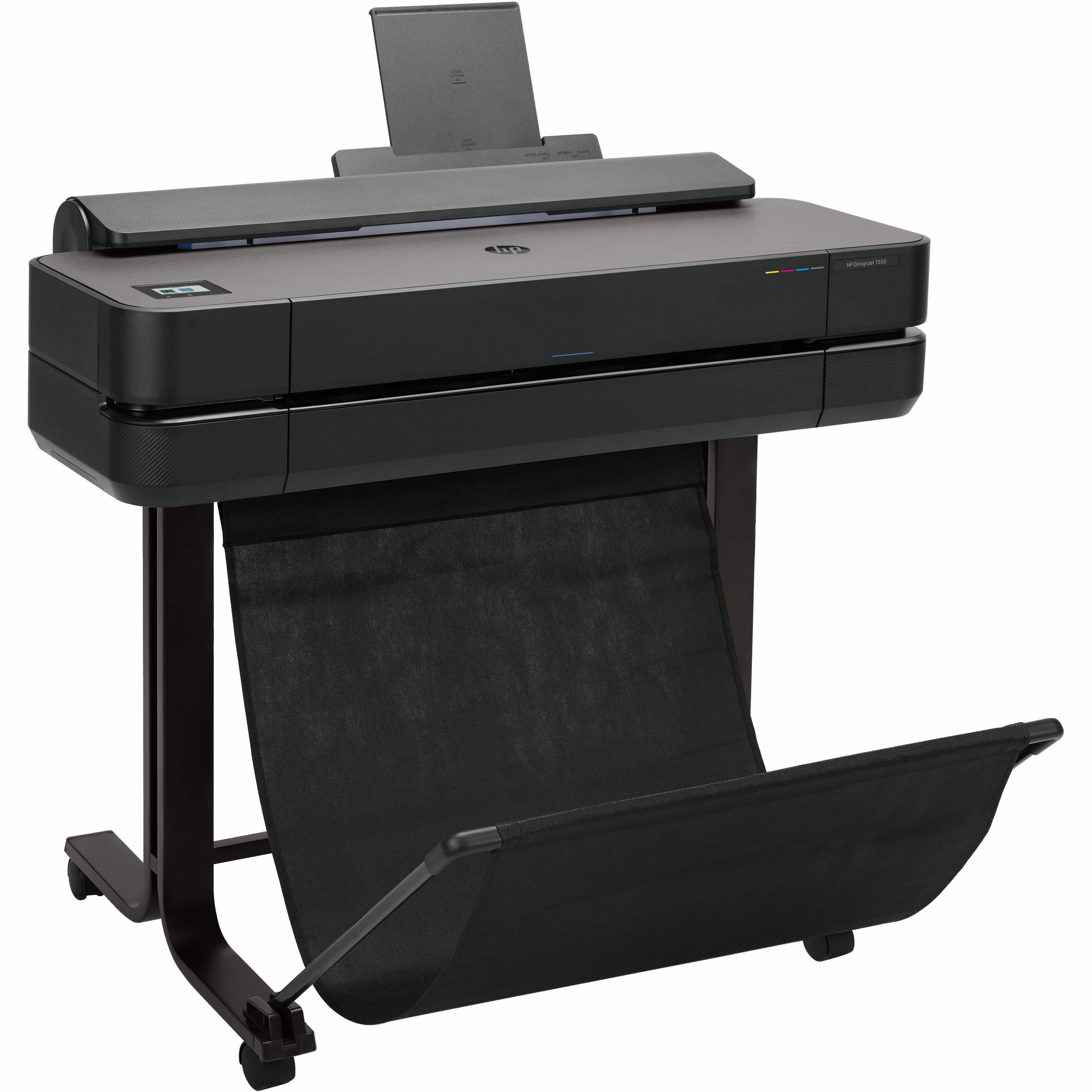 HP Designjet T650 A0 Inkjet Large Format Printer - Includes Printer - 24" Print Width - Color - 25 Second Color Speed - 2400 x 1200 dpi - 1 GB - USB - Ethernet - Wireless LAN - Wi-Fi Direct - Printer Stand Included — alternate image2