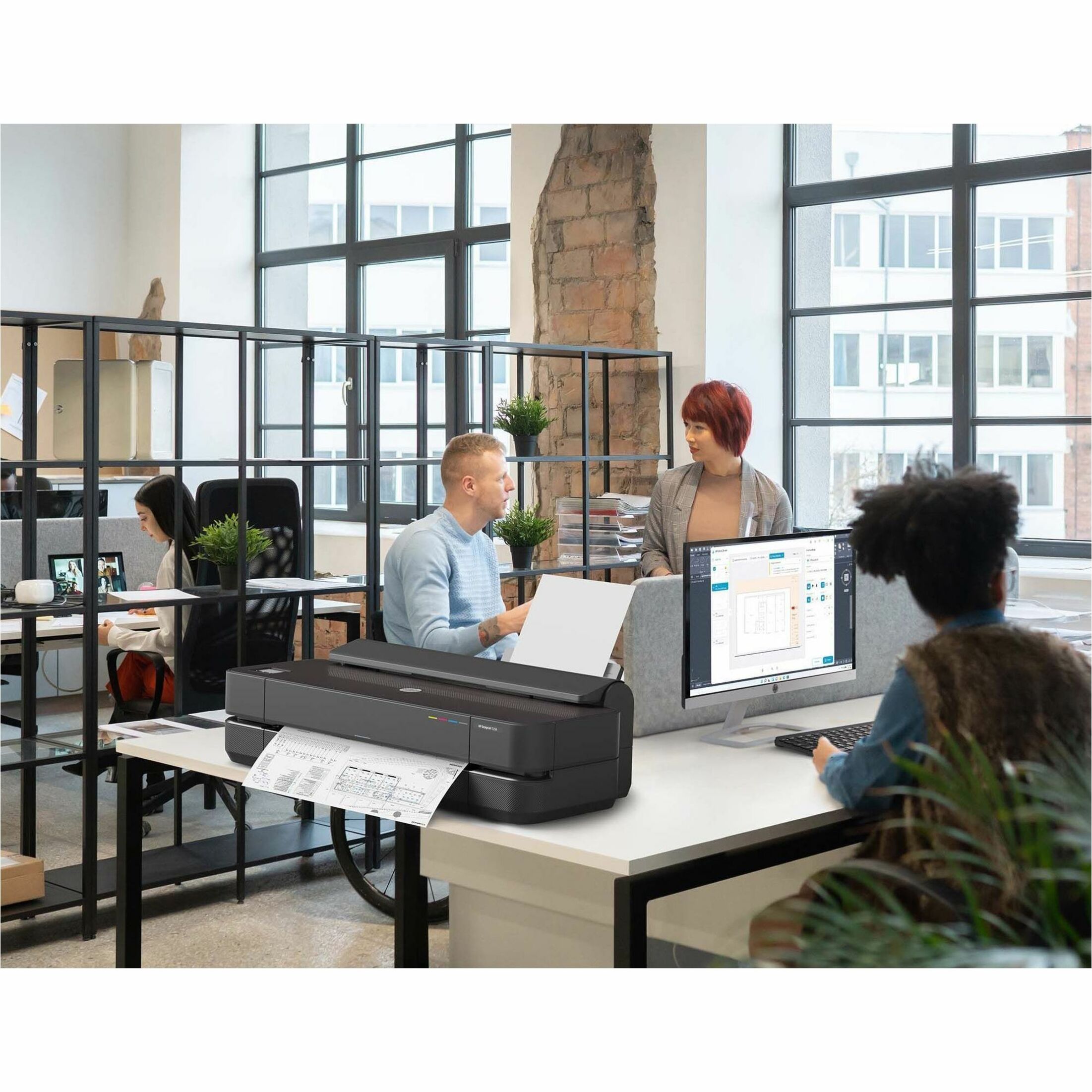 HP Designjet T250 A1 Inkjet Large Format Printer - Includes Printer - 24" Print Width - Color - 30 Second Color Speed - 2400 x 2400 dpi - 500 MB - USB - Ethernet - Wireless LAN - Wi-Fi Direct — alternate image4