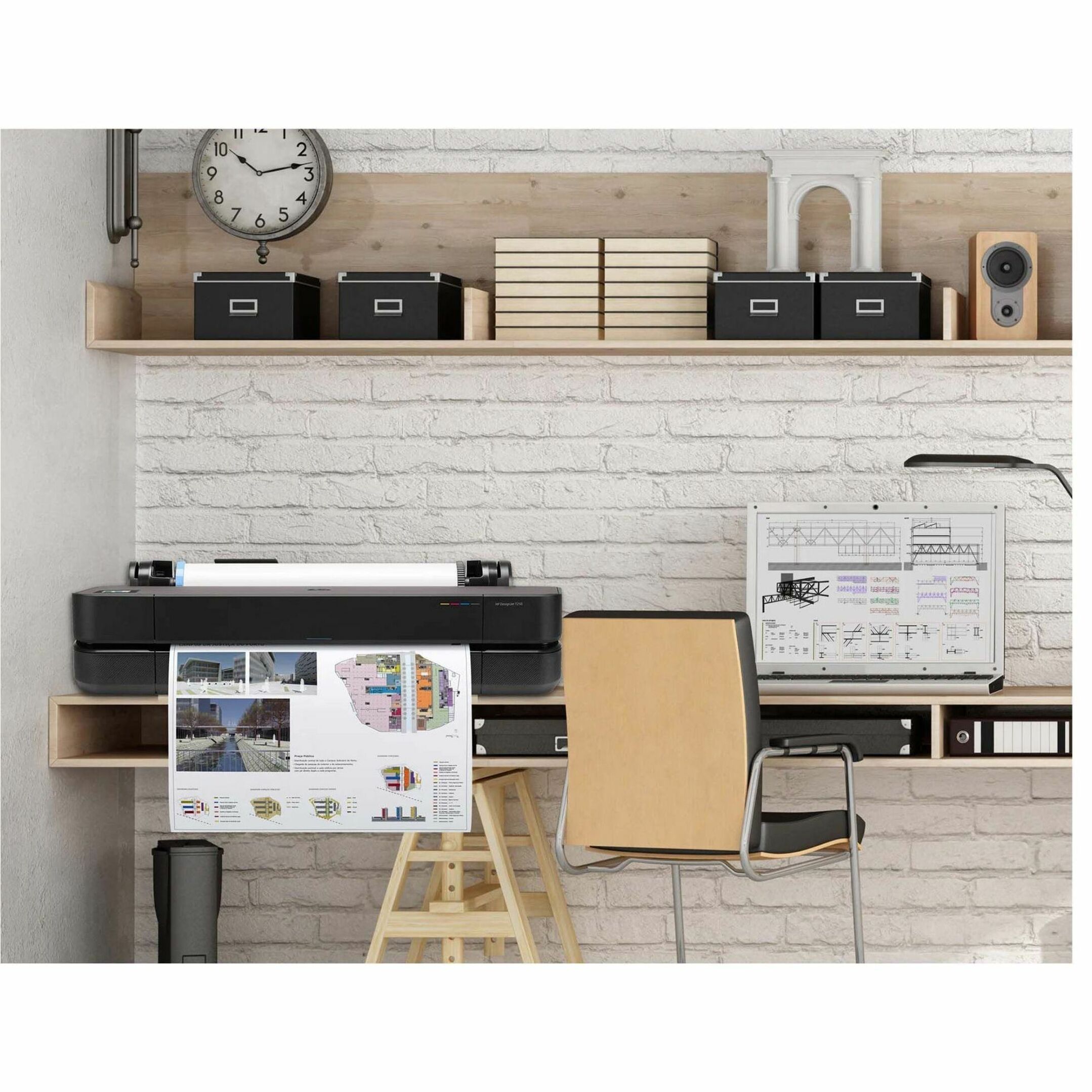 HP Designjet T250 A1 Inkjet Large Format Printer - Includes Printer - 24" Print Width - Color - 30 Second Color Speed - 2400 x 2400 dpi - 500 MB - USB - Ethernet - Wireless LAN - Wi-Fi Direct — life style