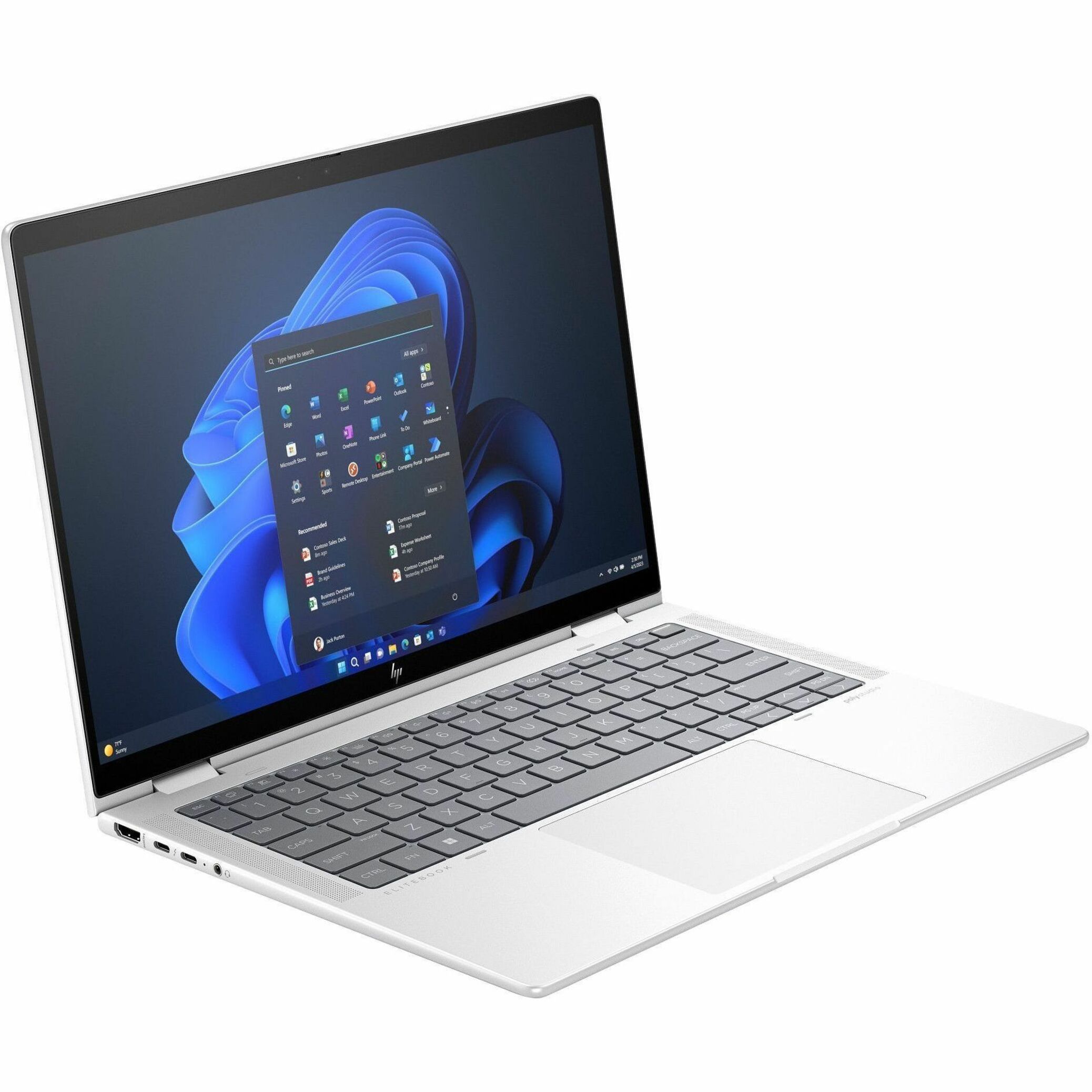 HP Elite x360 1040 G11 14" Touchscreen Convertible 2 in 1 Notebook - 2.8K - Intel Core Ultra 5 1st Gen 135H - vPro Technology - 32 GB - 512 GB SSD - Intel Chip - 2880 x 1800 - FreeDOS - Intel - In-plane Switching (IPS) Technology - Front Camera/Webcam - IEEE 802.11ax Wireless LAN Standard - Wi-Fi 6E — alternate image1