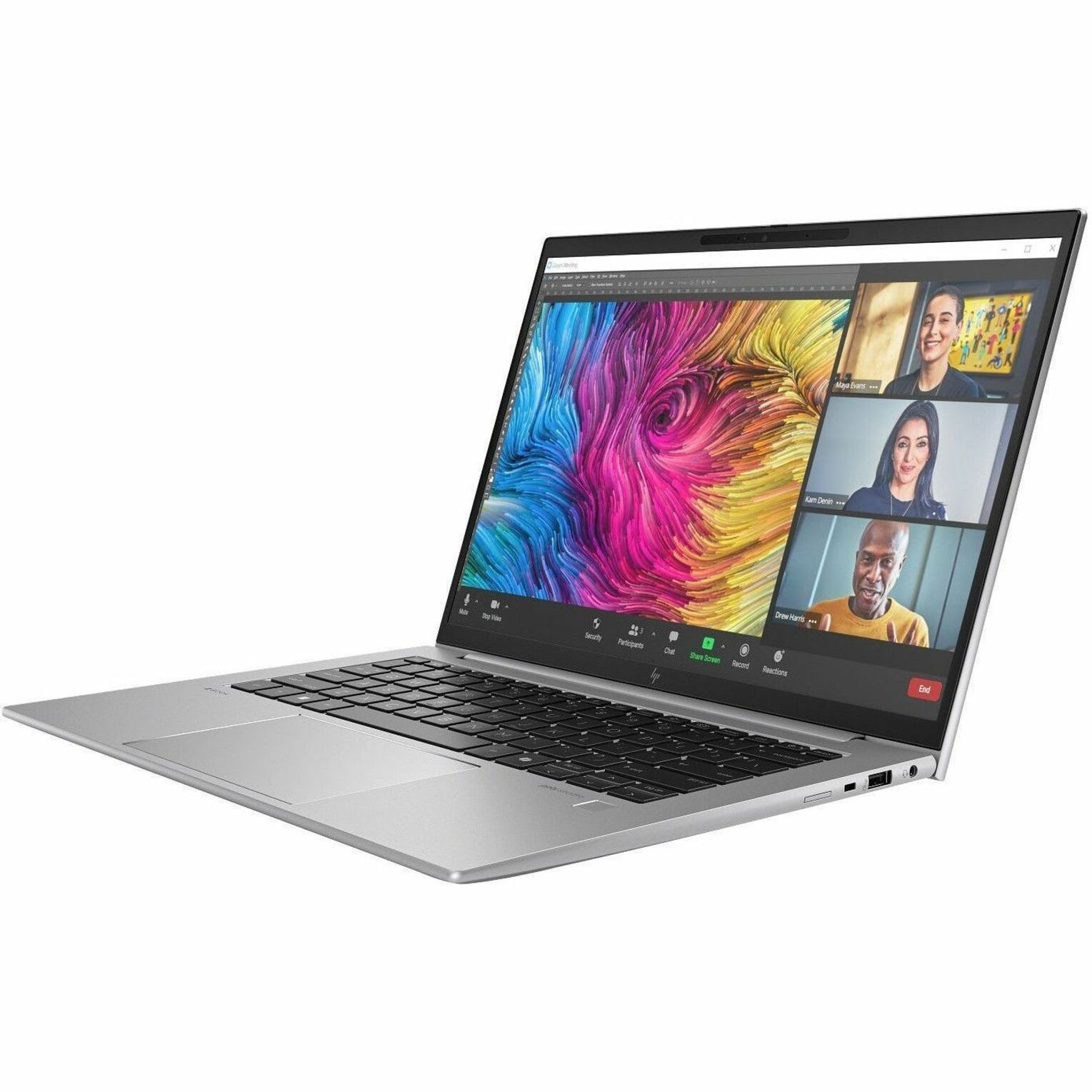 HP ZBook Firefly G11 A 14" Mobile Workstation - 5G - WUXGA - 60 Hz - AMD Ryzen 9 8945HS - 64 GB - 2 TB SSD - AMD Chip - LTE - 1920 x 1200 - AMD - In-plane Switching (IPS) Technology - Front Camera/Webcam - IEEE 802.11ax Wireless LAN Standard — alternate image1
