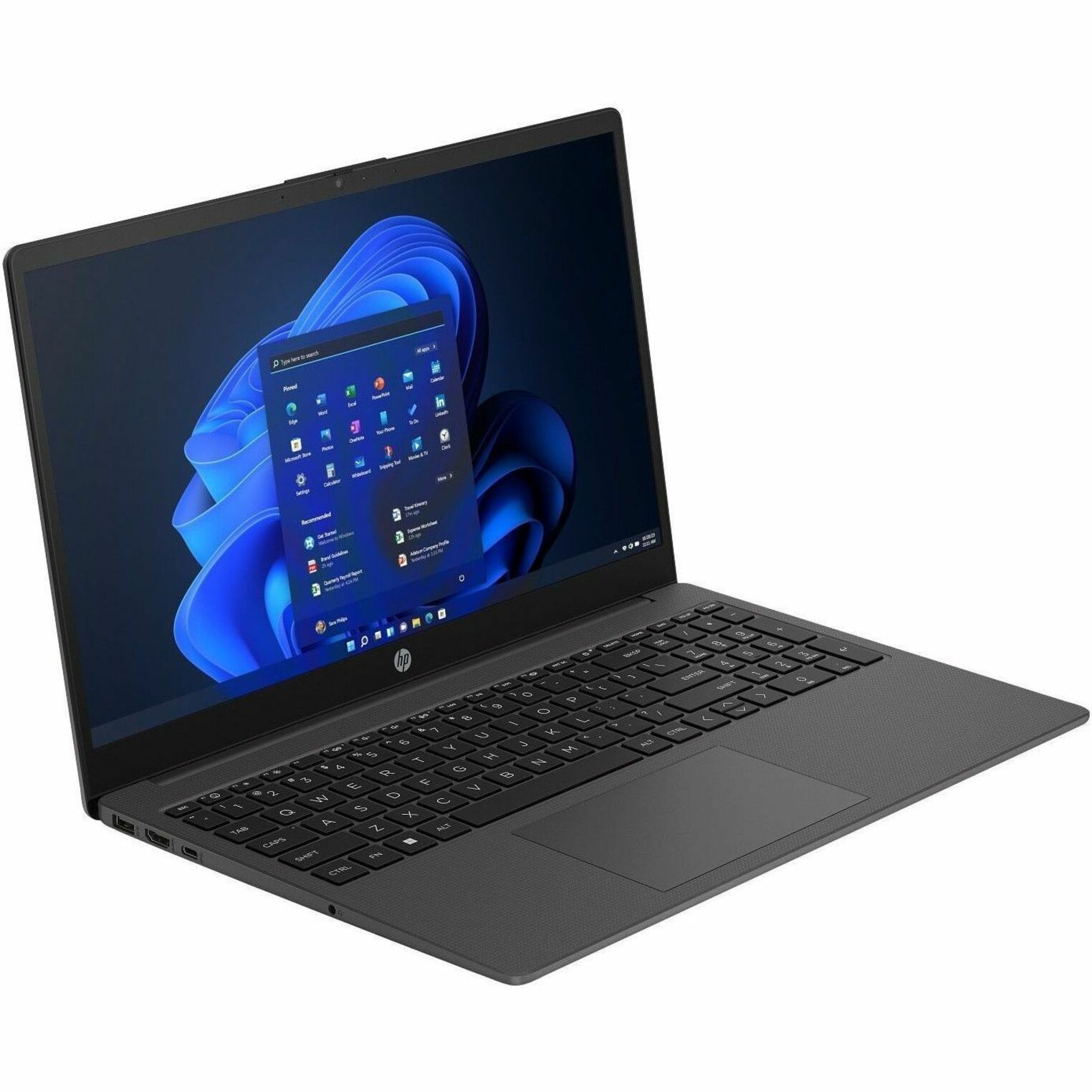 HP 250 G10 15.6" Notebook - HD - Intel Core i5 13th Gen i5-1334U - vPro Technology - 16 GB - 512 GB SSD - Dark Ash Silver - Intel Chip - 1366 x 768 - Windows 11 Pro - Intel Iris X? Graphics - Front Camera/Webcam - IEEE 802.11ax Wireless LAN Standard — alternate image3