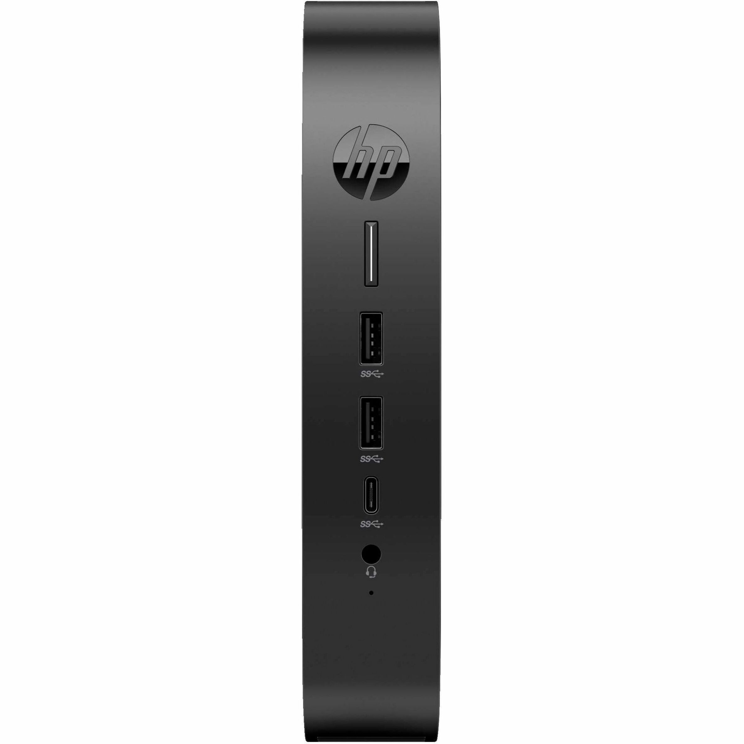 HP Elite t655 Thin Client Ryzen Embedded R2314 Quad-core (4 Core) 2.10 GHz - TAA Compliant - AMD Chip - 16 GB RAM DDR4 SDRAM - 256 GB SSD - Gigabit Ethernet - Windows 11 IoT Enterprise LTSC 2024English) - IEEE 802.11ax - Bluetooth 5.3 - DisplayPort - Network (RJ-45) - 7 Total USB Port(s) - 2 USB 2.0 Port(s) - USB Type-C - English Keyboard - 45 W — front