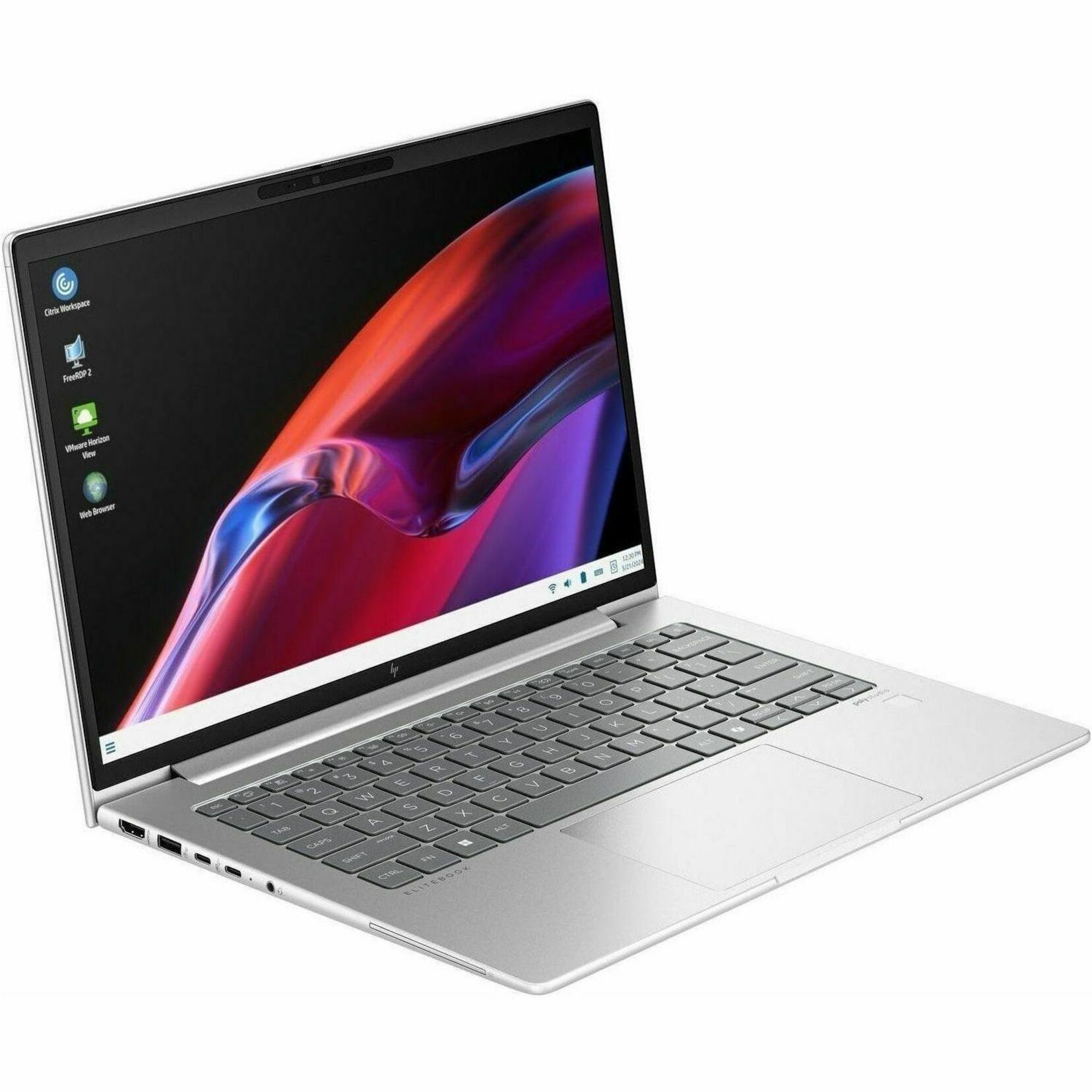 HP Elite mt645 G8 14" Thin Client Notebook - WUXGA - 60 Hz - AMD Ryzen 3 7335U - 8 GB - 256 GB SSD - Pike Silver - AMD Chip - 1920 x 1200 - Windows 11 IoT Enterprise LTSC 2024 - AMD Radeon 660M Graphics - In-plane Switching (IPS) Technology, Sure View - Front Camera/Webcam - IEEE 802.11ax Wireless LAN Standard — alternate image2