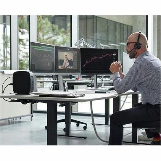 HP Elite t755 Thin Client Ryzen Embedded V2546 Hexa-core (6 Core) 3 GHz - TAA Compliant - AMD Chip - 8 GB RAM DDR4 SDRAM - 64 GB Flash - Gigabit Ethernet - Windows 11 IoT Enterprise LTSC 2024 - IEEE 802.11ax - Bluetooth 5.3 - DisplayPort - Network (RJ-45) - 7 Total USB Port(s) - 2 USB 2.0 Port(s) - USB Type-C - 90 W — alternate image3
