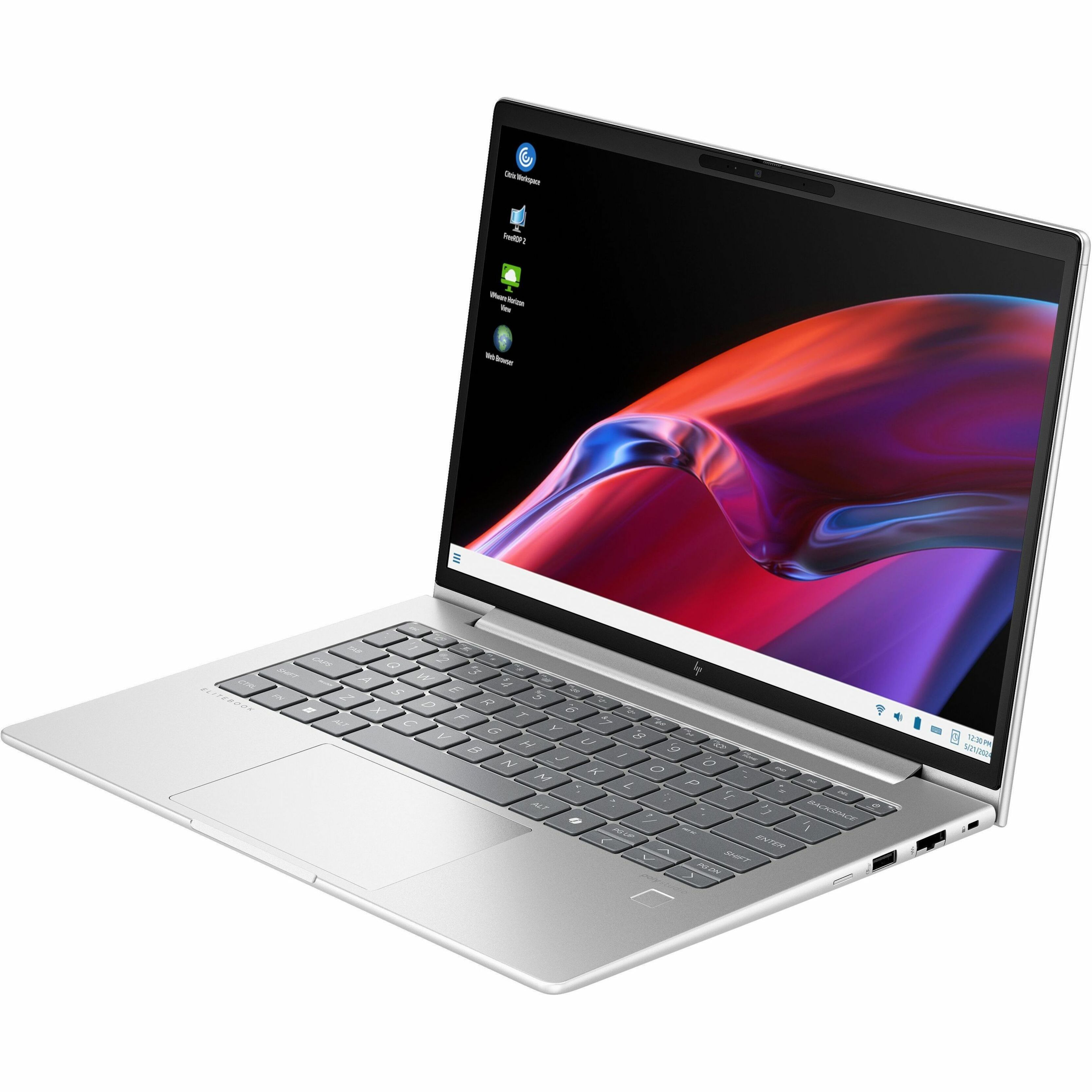 HP Elite mt645 G8 14" Thin Client Notebook - WUXGA - 60 Hz - AMD Ryzen 5 7535U - 8 GB - 256 GB SSD - Pike Silver - AMD Chip - 1920 x 1200 - Windows 11 IoT Enterprise LTSC 2024 - AMD Radeon 660M Graphics - In-plane Switching (IPS) Technology - Front Camera/Webcam - IEEE 802.11ax Wireless LAN Standard — alternate image1