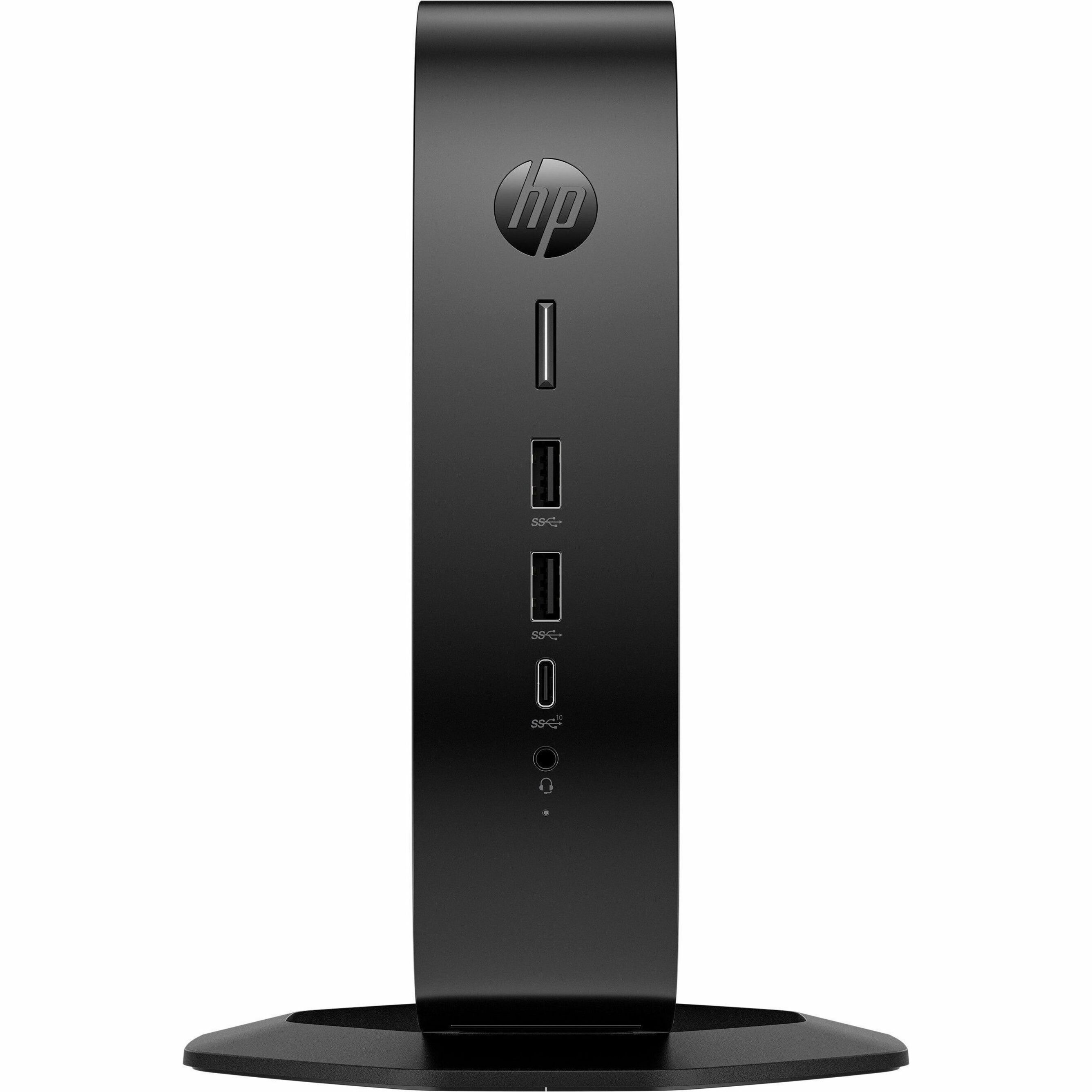 HP Elite t755 Thin Client Ryzen Embedded V2546 Hexa-core (6 Core) 3 GHz - TAA Compliant - AMD Chip - 8 GB RAM DDR4 SDRAM - 64 GB Flash - Gigabit Ethernet - Windows 11 IoT Enterprise LTSC 2024French) - IEEE 802.11ax - Bluetooth 5.3 - DisplayPort - Network (RJ-45) - 7 Total USB Port(s) - 2 USB 2.0 Port(s) - USB Type-C - French Keyboard - 90 W — alternate image1