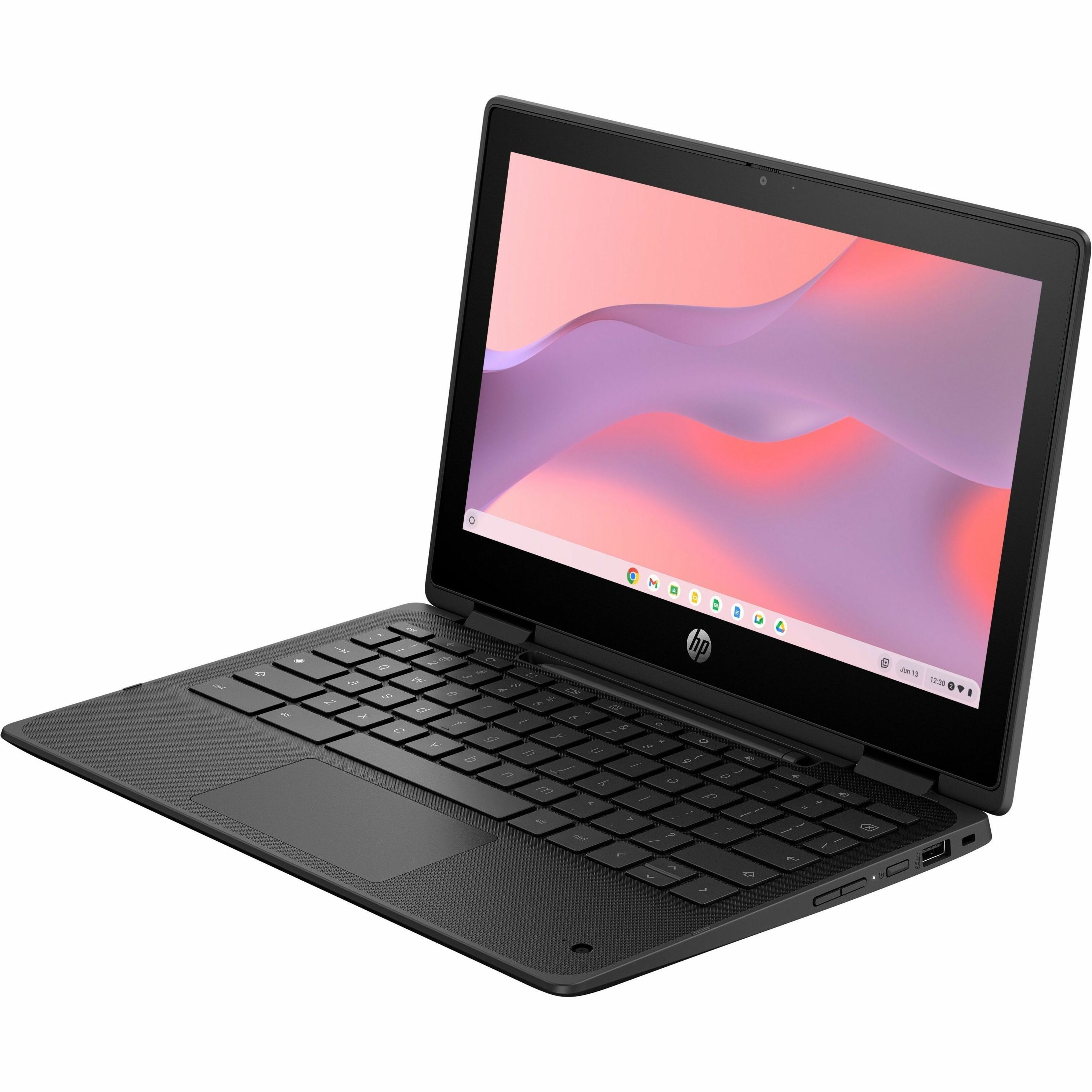 HP Fortis Flip G1m 11.6" Touchscreen Convertible 2 in 1 Chromebook - HD - Octa-core (ARM Cortex A76 + Cortex A55) - 32 GB Flash Memory - English Keyboard - Jet Black - Smart Buy - MediaTek Kompanio 520 Chip - 1366 x 768 - ChromeOS - ARM Mali G52 MC2 2EE - BrightView - IEEE 802.11ax Wireless LAN Standard — alternate image4
