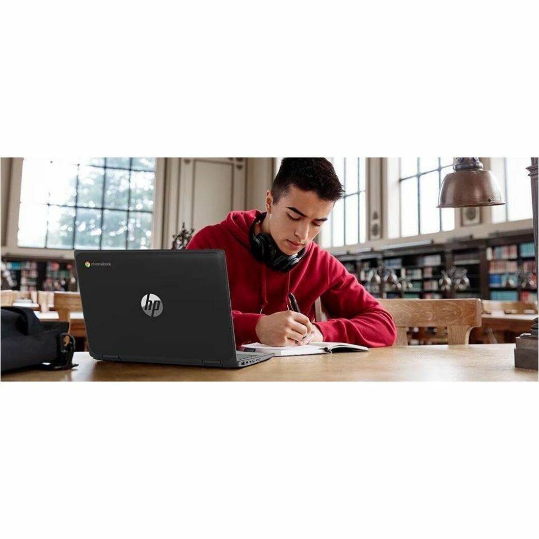 HP Fortis Flip G1m 11.6" Touchscreen Convertible 2 in 1 Chromebook - HD - Octa-core (ARM Cortex A76 + Cortex A55) - 32 GB Flash Memory - English Keyboard - Jet Black - Smart Buy - MediaTek Kompanio 520 Chip - 1366 x 768 - ChromeOS - ARM Mali G52 MC2 2EE - BrightView - IEEE 802.11ax Wireless LAN Standard — life style