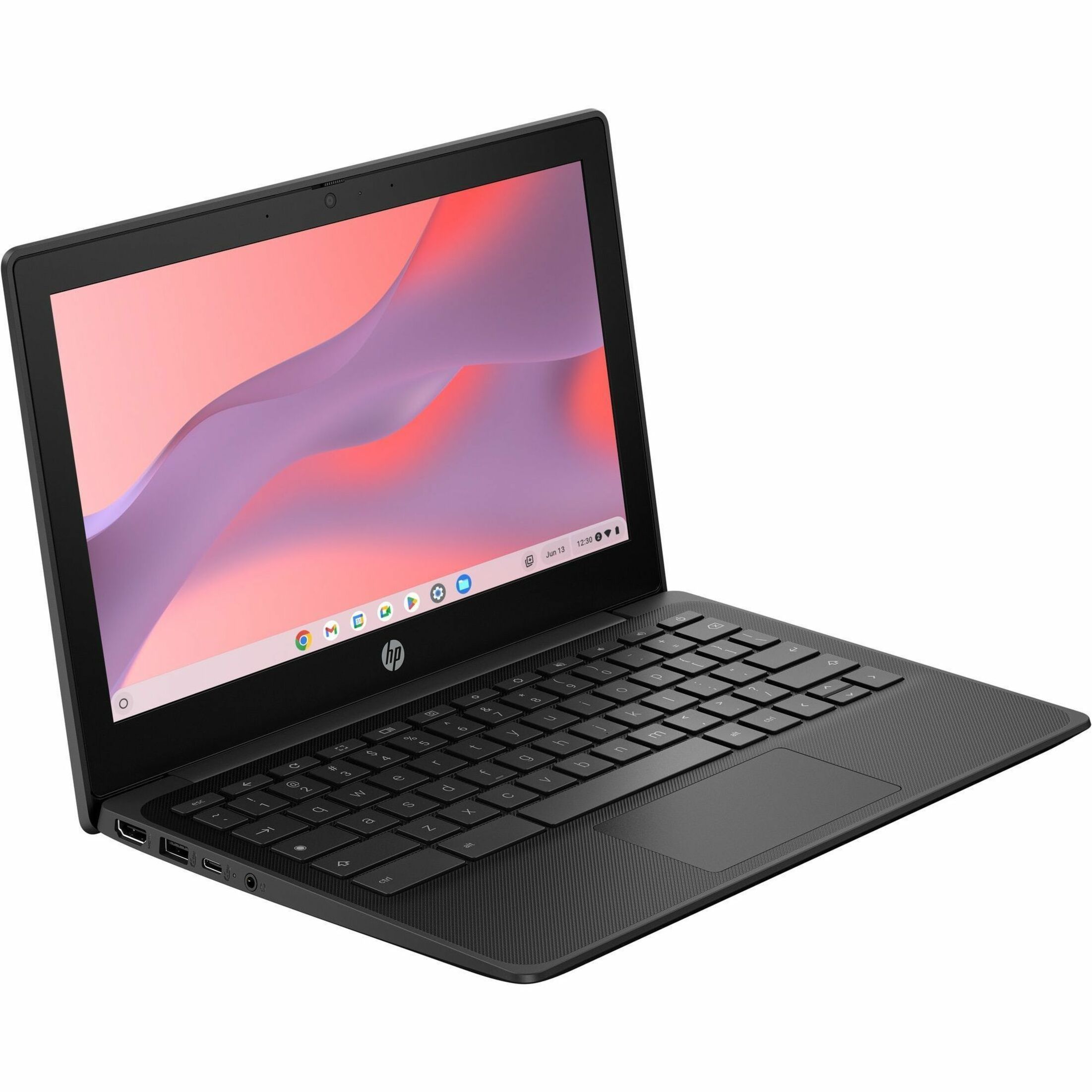 HP Fortis G1m 11.6" Touchscreen Rugged Clamshell Chromebook - HD - Octa-core (ARM Cortex A76 + Cortex A55) - 4 GB - 32 GB Flash Memory - English Keyboard - Jet Black - Smart Buy - MediaTek Kompanio 520 Chip - 1366 x 768 - ChromeOS - ARM Mali G52 MP2 Graphics - In-plane Switching (IPS) Technology - Front Camera/Webcam - IEEE 802.11ax Wireless LAN Standard — alternate image2