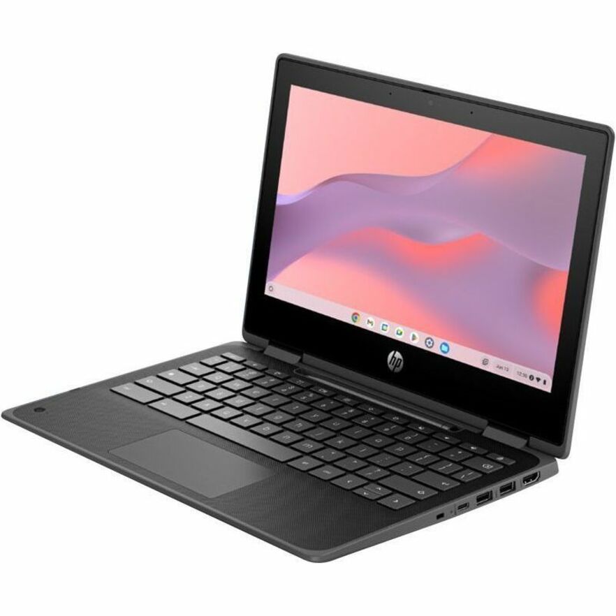 HP Fortis Flip G1i 11.6" Touchscreen Convertible 2 in 1 Notebook - HD - Intel N-Series N150 - 4 GB - 128 GB Flash Memory - Jet Black - Smart Buy - Intel Chip - 1366 x 768 - Windows 11 Pro - Intel UHD Graphics - BrightView - Front Camera/Webcam - 10 Hours Battery Run Time - IEEE 802.11ax Wireless LAN Standard — alternate image2
