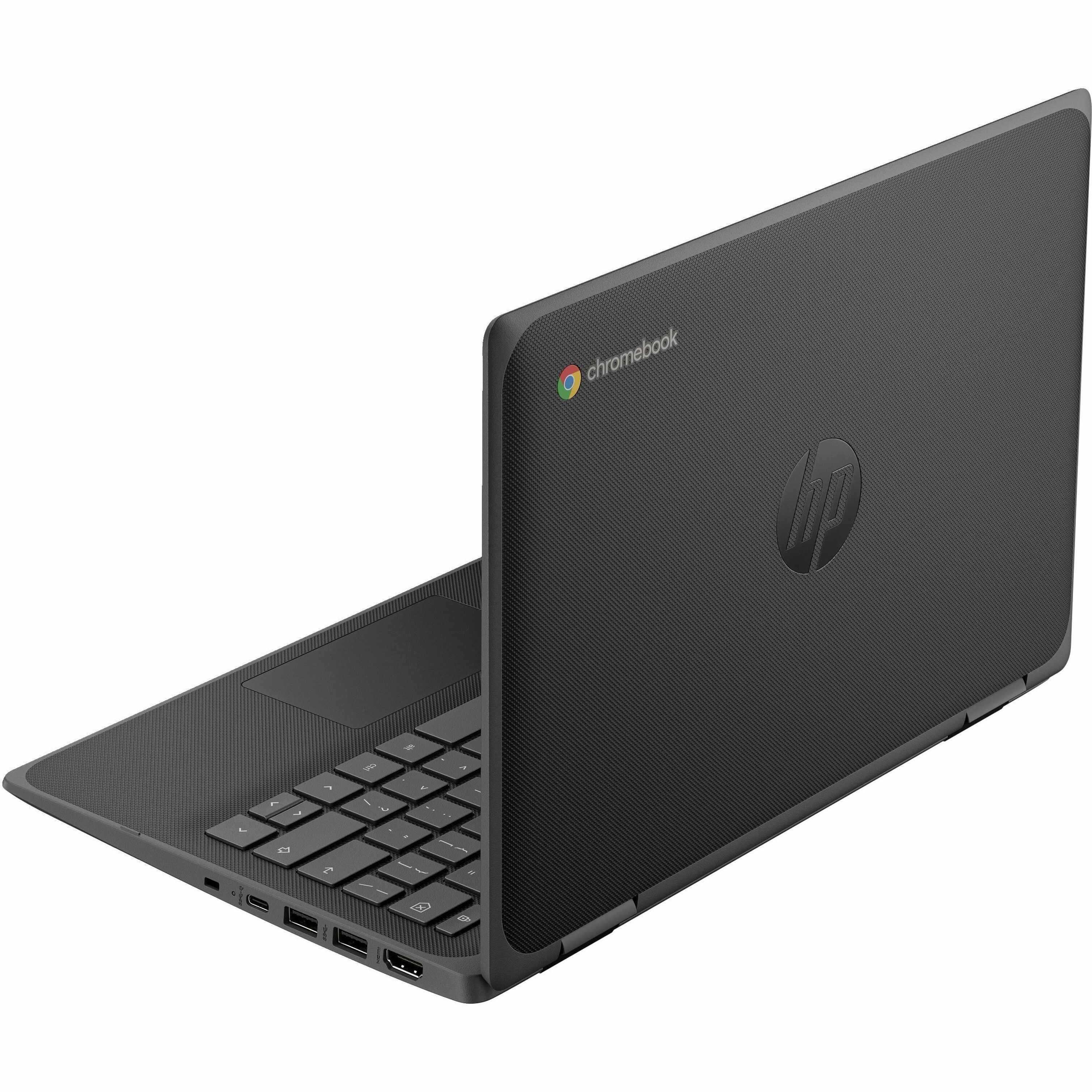 HP Fortis Flip G1i 11.6" Touchscreen Rugged Convertible 2 in 1 Chromebook - HD - Intel N-Series N250 - 8 GB - 128 GB Flash Memory - English Keyboard - Jet Black - Smart Buy - Intel Chip - 1366 x 768 - ChromeOS - Intel UHD Graphics - In-plane Switching (IPS) Technology, BrightView - Front Camera/Webcam - 13.56 Hours Battery Run Time - IEEE 802.11ax Wireless LAN Standard — alternate image3