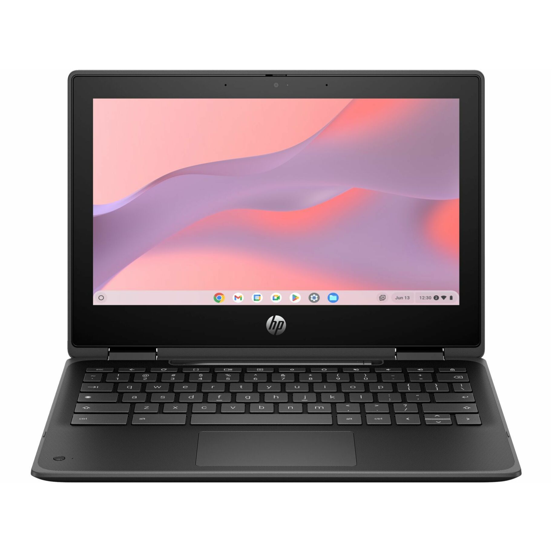 HP Fortis Flip G1i 11.6" Touchscreen Rugged Convertible 2 in 1 Chromebook - HD - Intel N-Series N150 - 8 GB - 64 GB Flash Memory - English Keyboard - Jet Black - Smart Buy - Intel Chip - LTE Advanced, UMTS, DC-HSPA+, HSPA+ - 1366 x 768 - ChromeOS - Intel UHD Graphics - In-plane Switching (IPS) Technology, BrightView - Front Camera/Webcam - 10.56 Hours Battery Run Time - IEEE 802.11ax Wireless LAN Standard