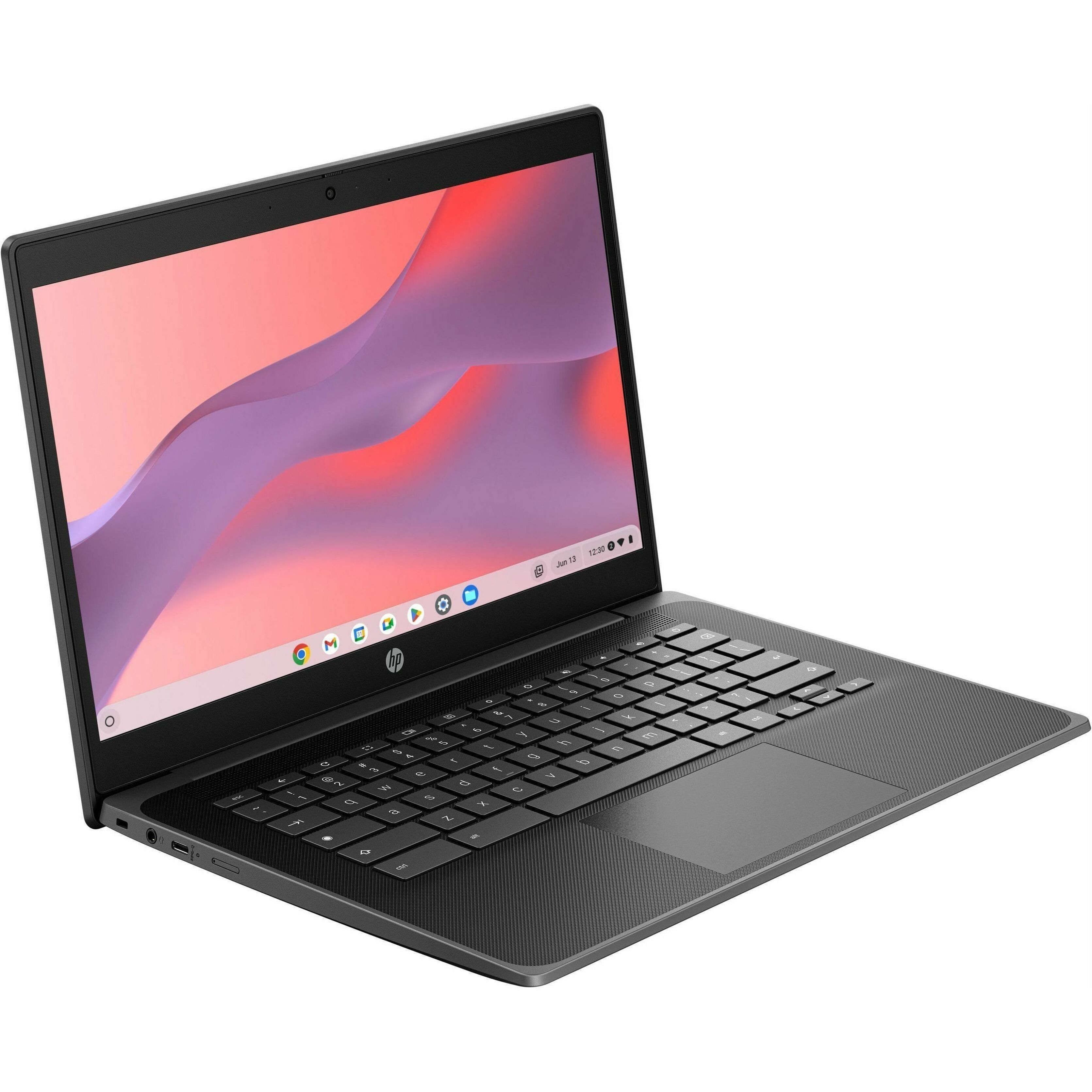 HP Fortis G1i 14" Touchscreen Chromebook - HD - Intel N-Series N150 - 4 GB - 64 GB Flash Memory - English Keyboard - Jet Black - Smart Buy - Intel Chip - LTE Advanced, UMTS, DC-HSPA+, HSPA+ - 1366 x 768 - ChromeOS - Intel UHD Graphics - Front Camera/Webcam - 10.06 Hours Battery Run Time - IEEE 802.11ax Wireless LAN Standard — alternate image1