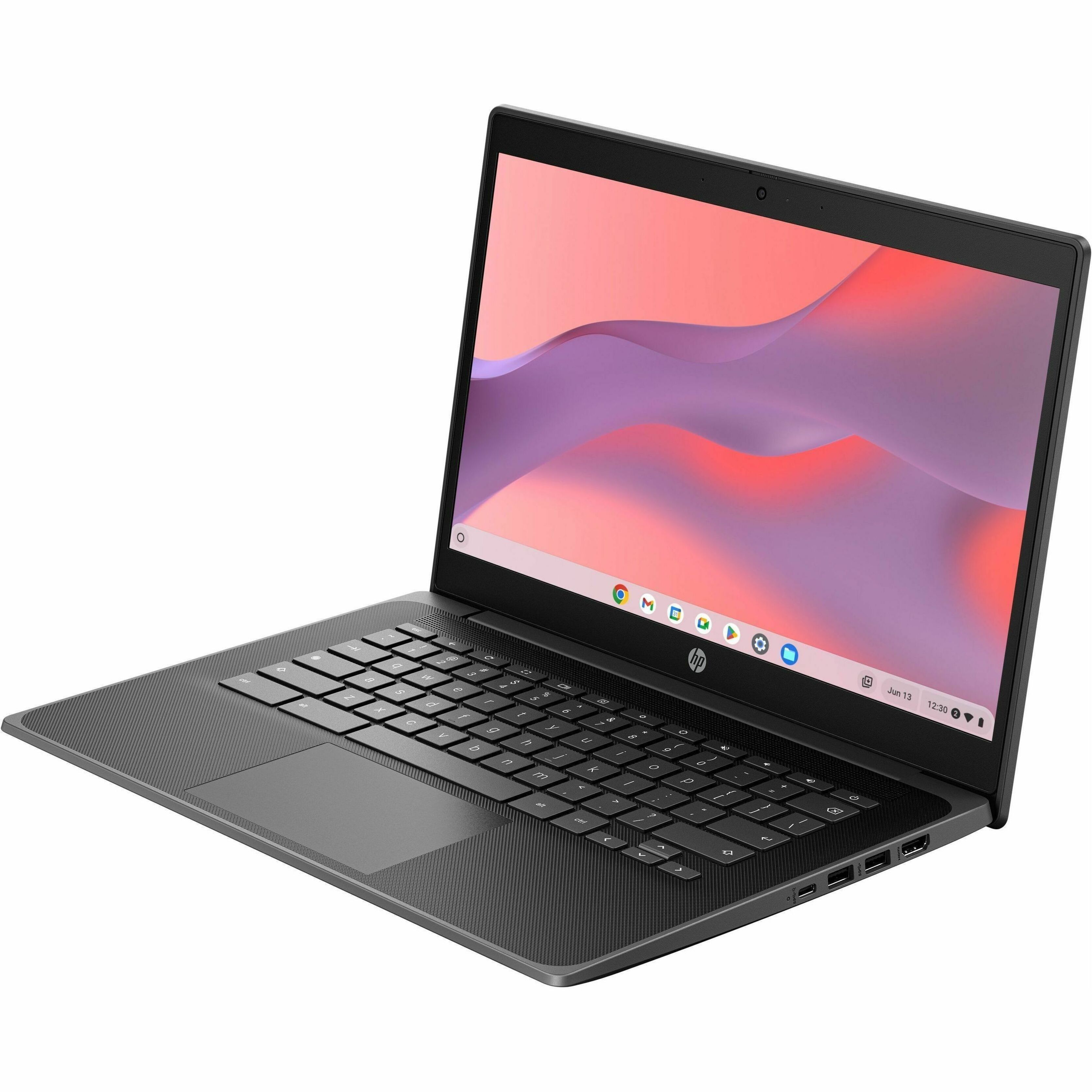 HP Fortis G1i 14" Touchscreen Chromebook - HD - Intel N-Series N150 - 4 GB - 64 GB Flash Memory - English Keyboard - Jet Black - Smart Buy - Intel Chip - LTE Advanced, UMTS, DC-HSPA+, HSPA+ - 1366 x 768 - ChromeOS - Intel UHD Graphics - Front Camera/Webcam - 10.06 Hours Battery Run Time - IEEE 802.11ax Wireless LAN Standard — alternate image2