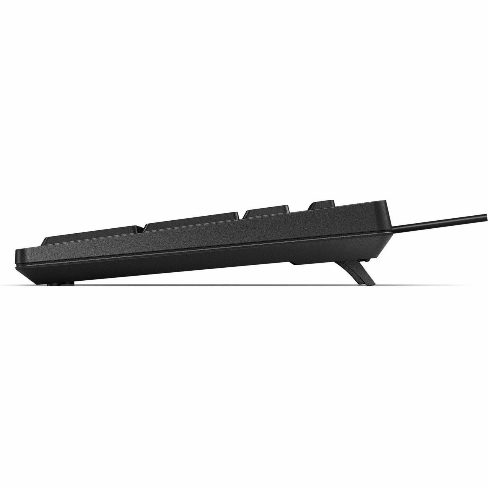 HP 125 Wired Keyboard (AY2Y7AA) - Cable Connectivity - Full-size - USB Type A Interface - CoPilot Hot Key(s) - Windows 11, Windows 10 - PC - Recycled Plastic - Plunger Keyswitch - Black — leftmaximum