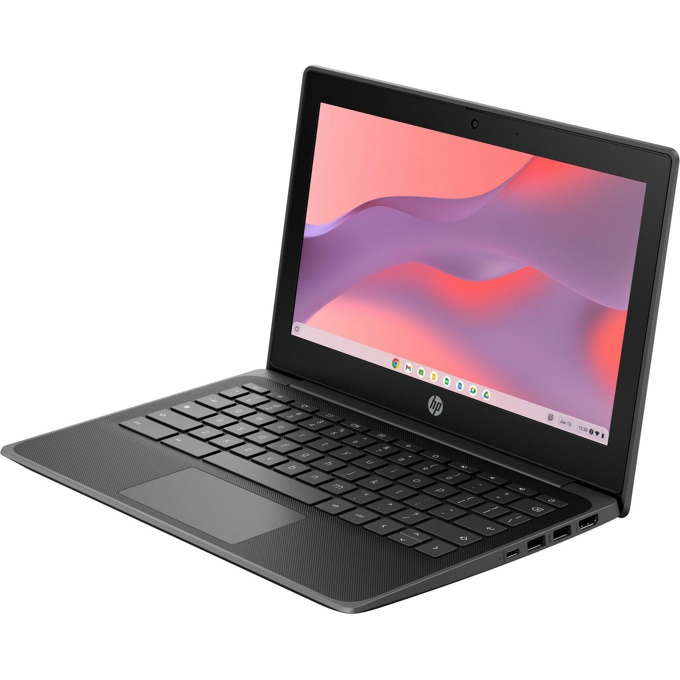 HP Fortis G1i 11.6" Touchscreen Rugged Chromebook - HD - 60 Hz - Intel N-Series N150 - 8 GB - 64 GB Flash Memory - English, French Keyboard - Jet Black - Intel Chip - 1366 x 768 - ChromeOS - Intel UHD Graphics - In-plane Switching (IPS) Technology - Front Camera/Webcam - 11.32 Hours Battery Run Time - IEEE 802.11ax Wireless LAN Standard — alternate image2