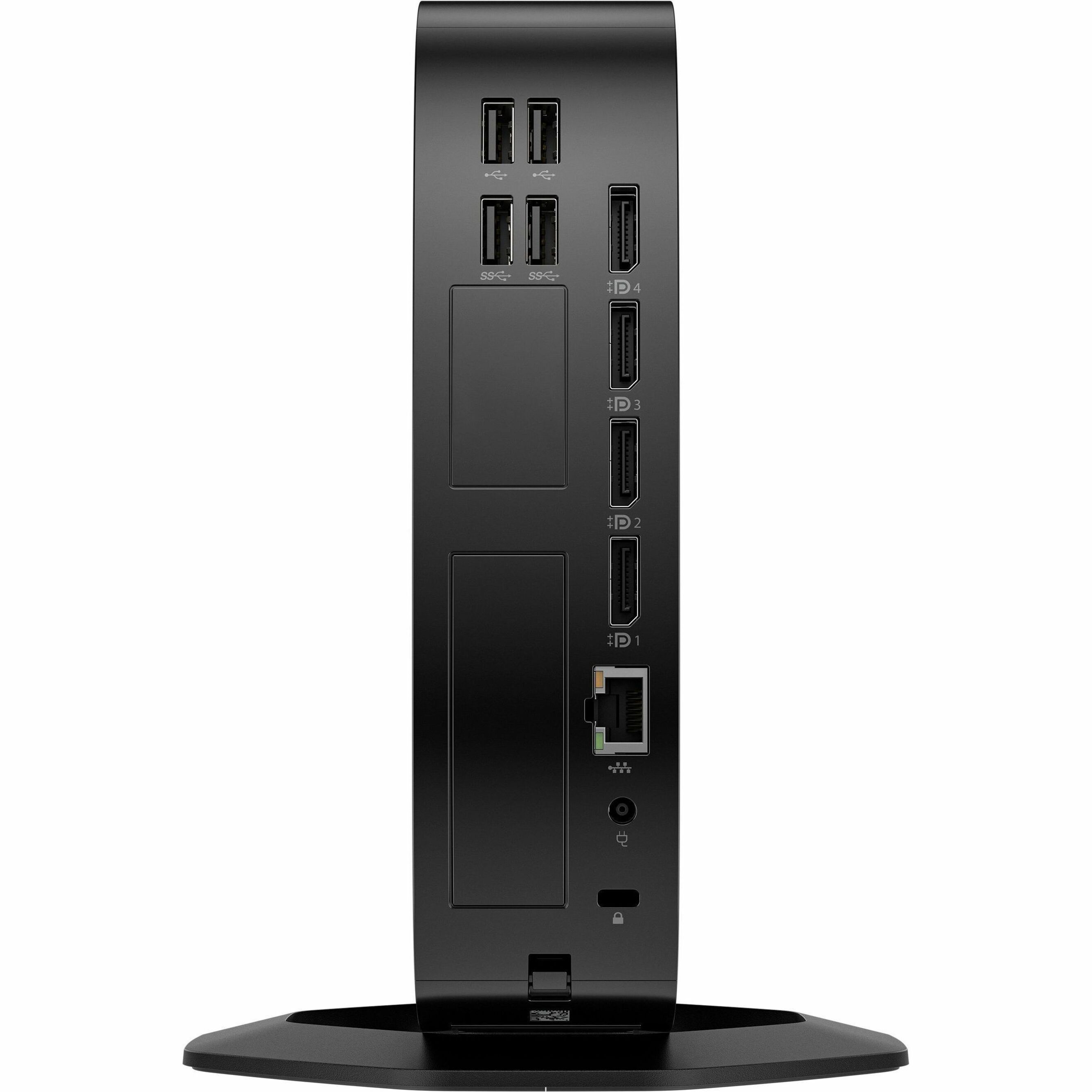 HP Elite t755 Thin Client - AMD Ryzen Embedded V2546 Hexa-core (6 Core) 3 GHz - TAA Compliant - AMD Chip - 16 GB RAM DDR4 SDRAM - 256 GB SSD - AMD - Gigabit Ethernet - Windows 11 IoT Enterprise LTSC 2024 - IEEE 802.11ax - Bluetooth 5.3 - DisplayPort - Network (RJ-45) - 7 Total USB Port(s) - 2 USB 2.0 Port(s) - USB Type-C - 90 W — rearmaximum