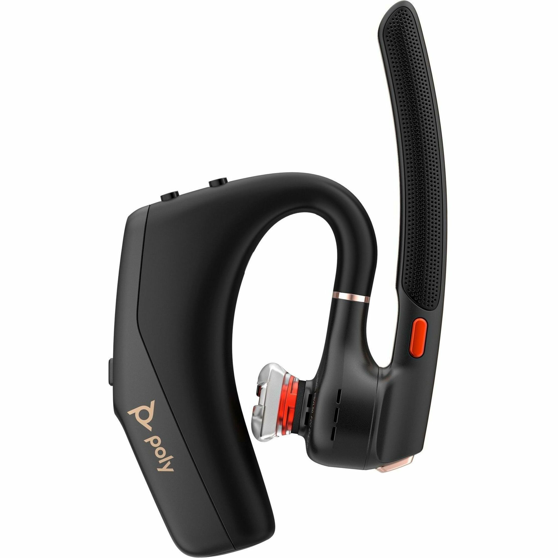 Poly Voyager Legend 50 Headset UC - Mono - True Wireless - Bluetooth - 98.4 ft - 16 Ohm - 100 Hz to 20 kHz - Over-the-ear, Earbud, Behind-the-ear - Monaural - In-ear - Noise Cancelling Microphone - Noise Canceling - Black — front