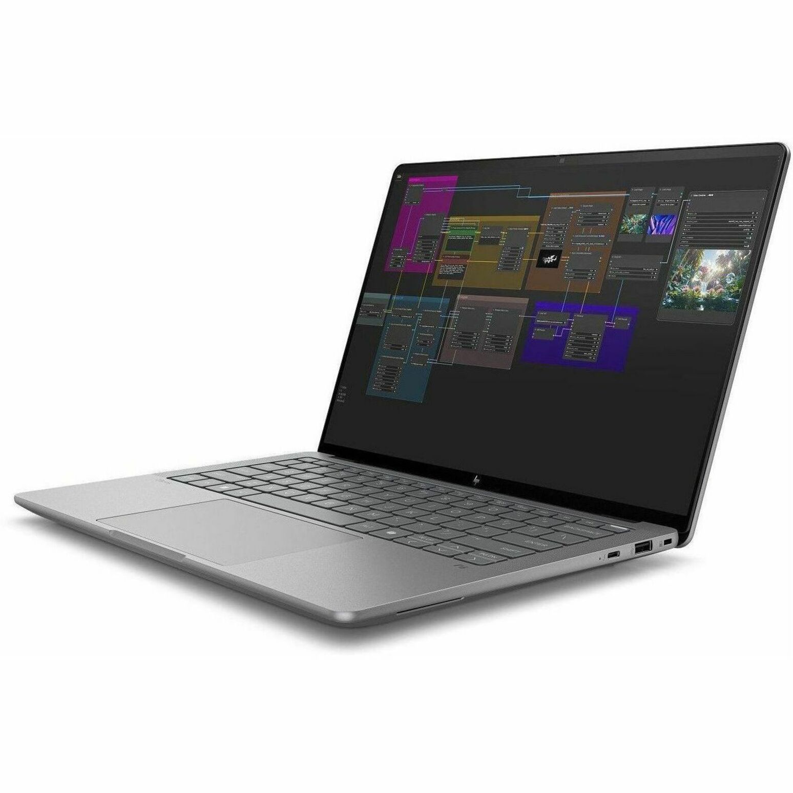 HP ZBook Ultra G1a 14" Touchscreen Mobile Workstation - 2.8K - AMD Ryzen AI MAX PRO 390 - 64 GB - English Keyboard - Meteor Silver - Smart Buy - AMD Chip - 2880 x 1800 - Windows 11 Pro - AMD Radeon 8050S Graphics - In-plane Switching (IPS) Technology, BrightView - Front Camera/Webcam - 14.50 Hours Battery Run Time - IEEE 802.11be Wireless LAN Standard — alternate image1