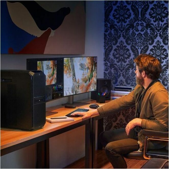 HP Z6 G5 A Workstation - AMD Ryzen Threadripper PRO 7985WX - 128 GB - 512 GB SSD - Tower - Black - Windows 11 Pro - AMD 4 GB Graphics - Serial ATA/600 Controller - 0, 1 RAID Levels - Gigabit Ethernet — alternate image1