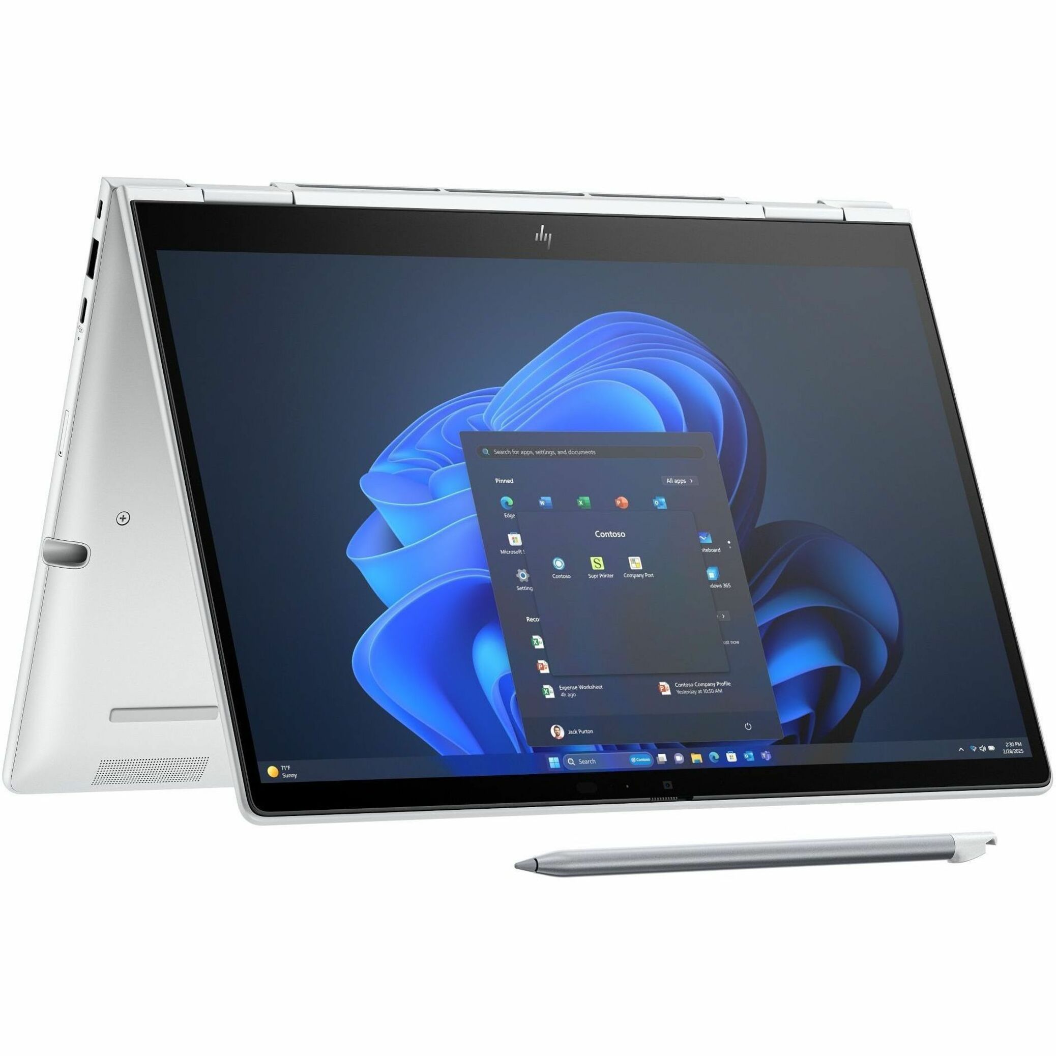 HP EliteBook 8 Flip G1i 13.3" Touchscreen Convertible 2 in 1 Notebook - WUXGA - 60 Hz - Intel Core Ultra 7 265U - vPro Technology - 16 GB - 512 GB SSD - English Keyboard - Glacier Silver - Intel Chip - 1920 x 1200 - Windows 11 Pro - Intel - In-plane Switching (IPS) Technology - 17.75 Hours Battery Run Time - IEEE 802.11be Wireless LAN Standard — alternate image12