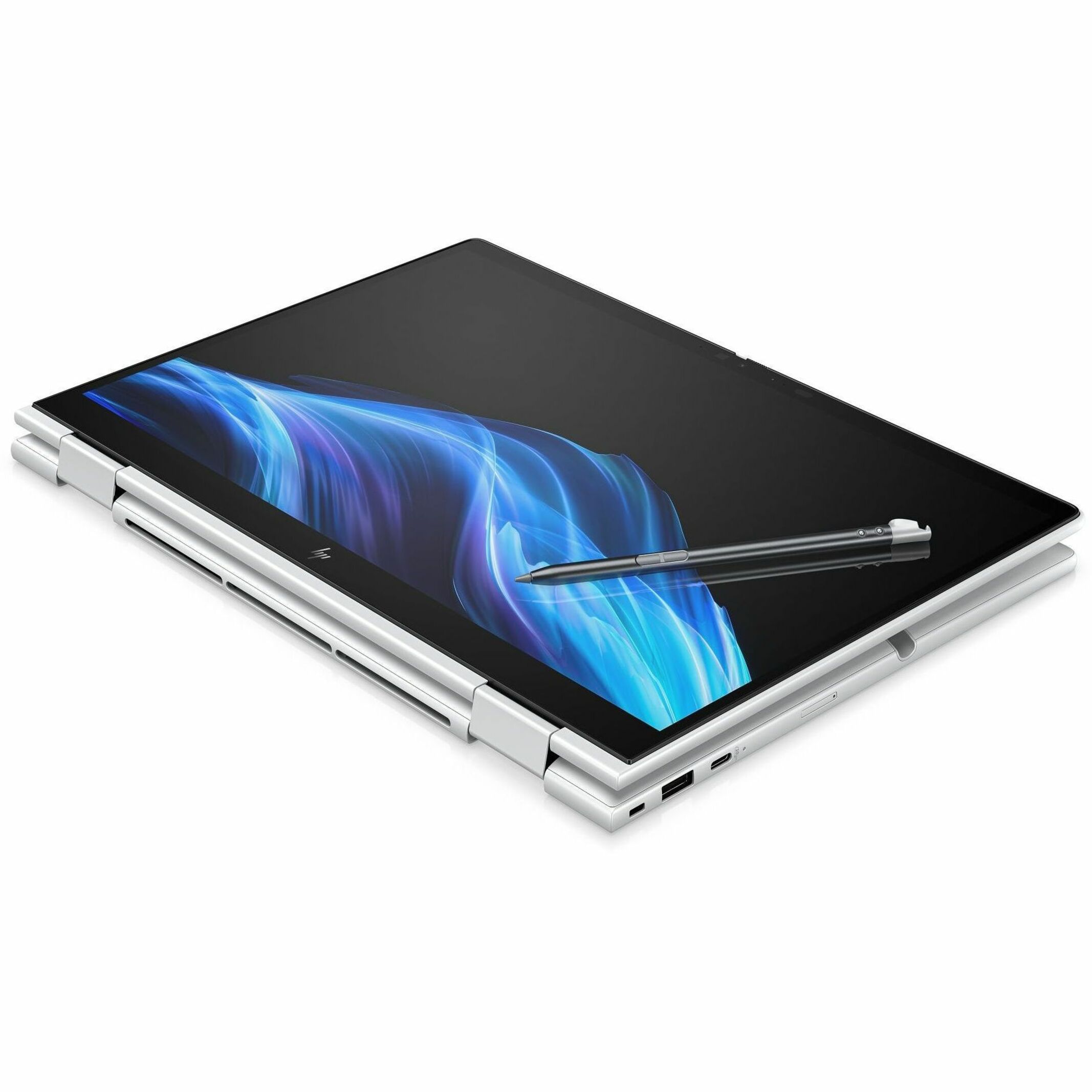 HP EliteBook 8 Flip G1i 13.3" Touchscreen Convertible 2 in 1 Notebook - WUXGA - 60 Hz - Intel Core Ultra 5 235U - vPro Technology - 32 GB - 512 GB SSD - English, French Keyboard - Glacier Silver - Intel Chip - 1920 x 1200 - Windows 11 Pro - Intel - In-plane Switching (IPS) Technology - 17.75 Hours Battery Run Time - IEEE 802.11be Wireless LAN Standard — alternate image4