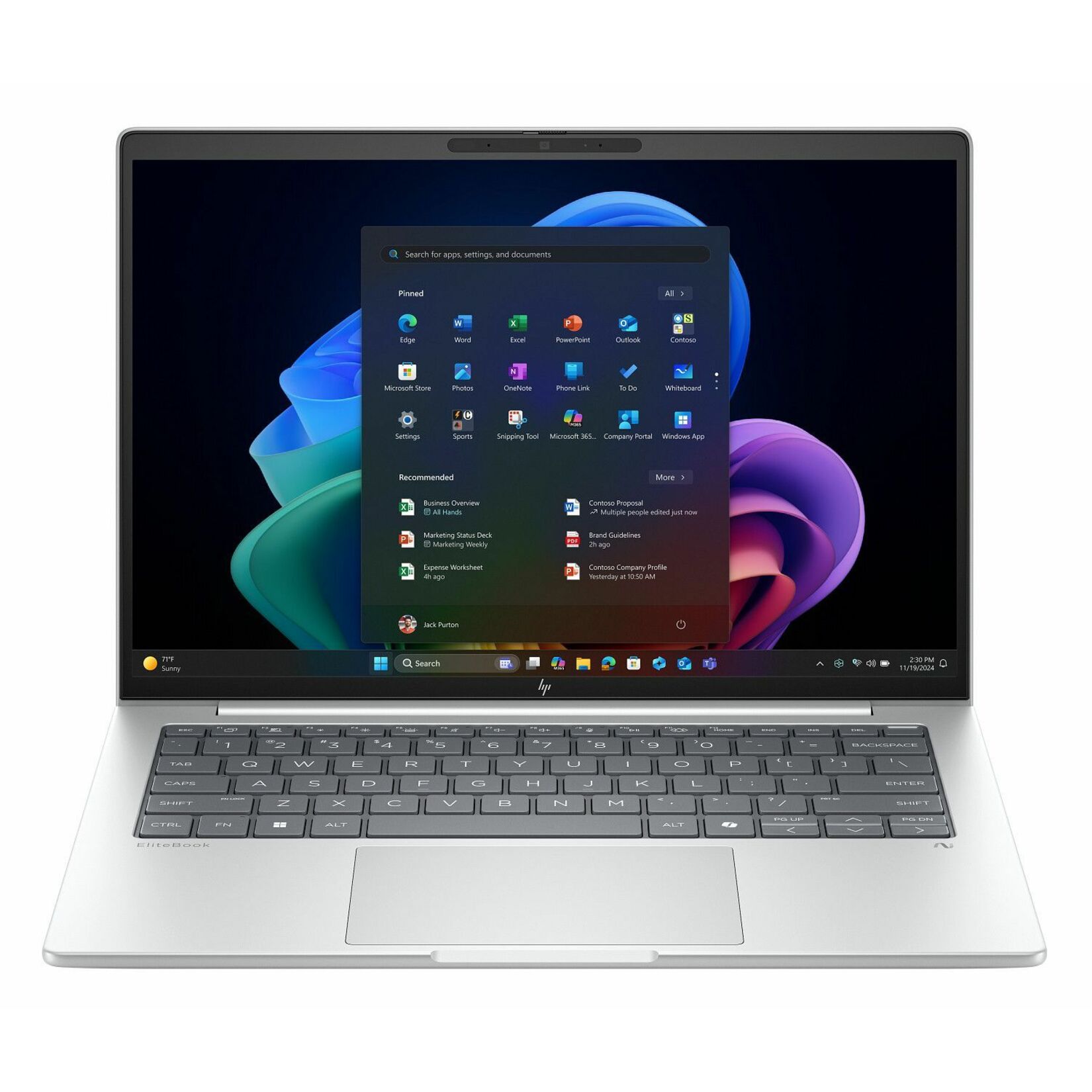 HP EliteBook 8 G1i 14" Touchscreen Notebook - WUXGA - 60 Hz - Intel Core Ultra 7 268V - vPro Technology - 32 GB - 512 GB SSD - English, French Keyboard - Glacier Silver Aluminum - Intel Chip - 1920 x 1200 - Windows 11 Pro - Intel Arc Graphics - In-plane Switching (IPS) Technology - Front Camera/Webcam - IEEE 802.11be Wireless LAN Standard